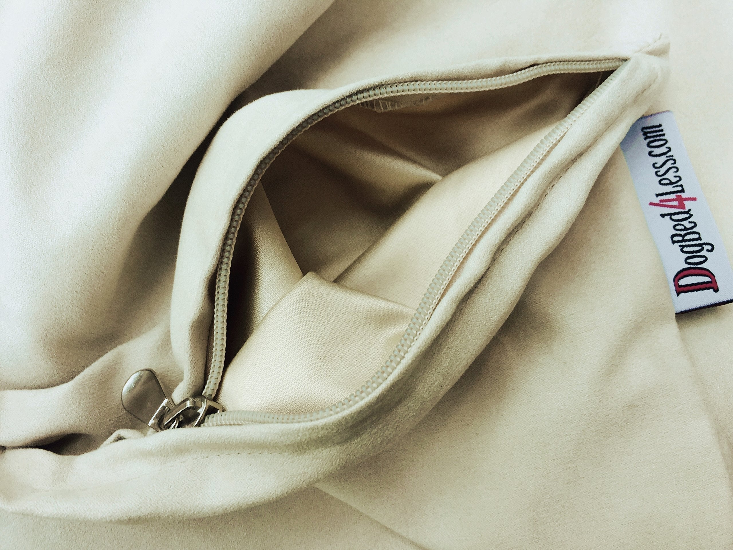 Dogbed4Less Do It Yourself Diy Pet Bed Pillow Duvet Suede Cover + Waterproof Internal Case For Dog/Cat At Large 48'X29' Khaki Color - Covers Only