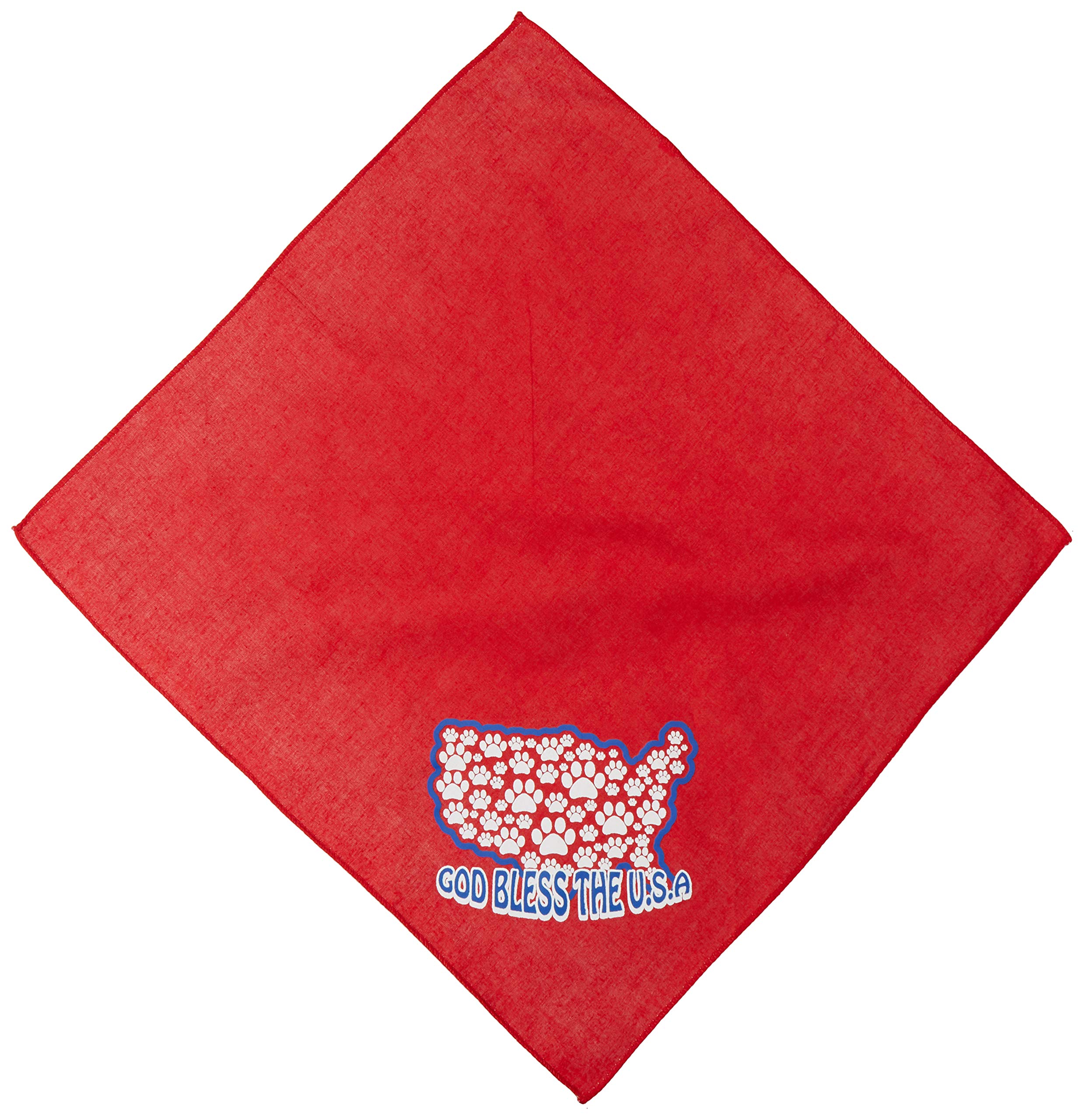 Mirage Pet Products God Bless USA Screen Print Bandana for Pets, Small, Red