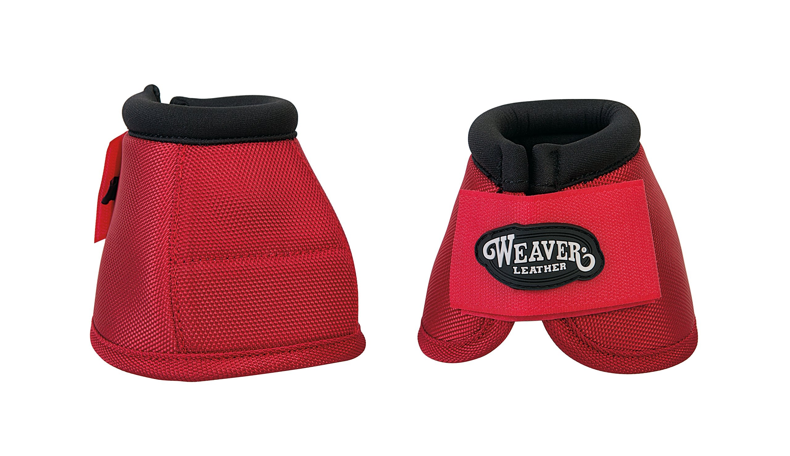 Weaver Leather Ballistic No-Turn Bell Boots , Red , Small