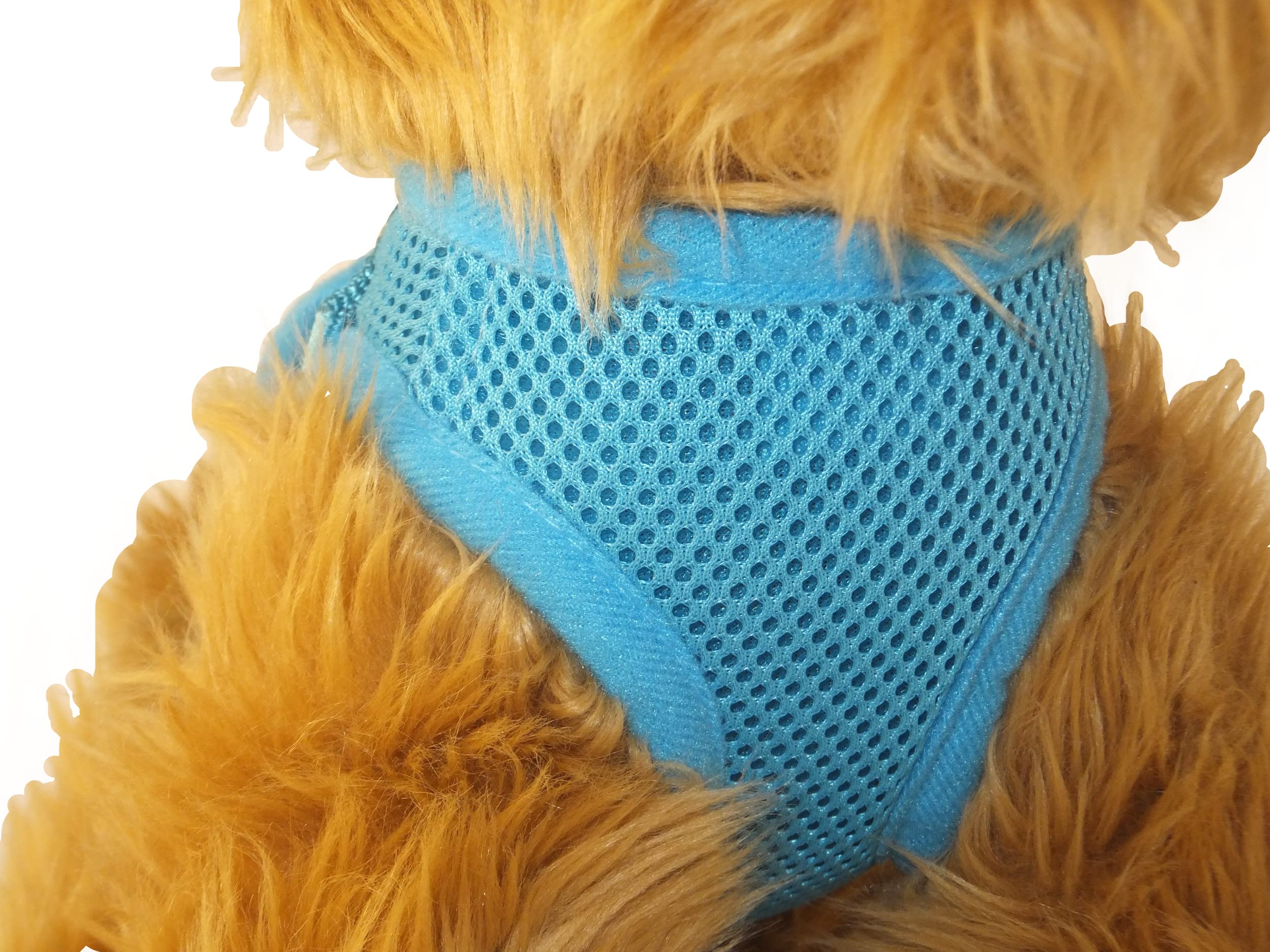 Snazzi Pet Soft Mesh Comfy Step In Dog Vest Harness Tiny Xs Small Med Dogs 2-16 Lbs Teacup Mini Toy Puppy (Sky Blue, Sm 12.5'-13.5' 5-6.5 Lbs)