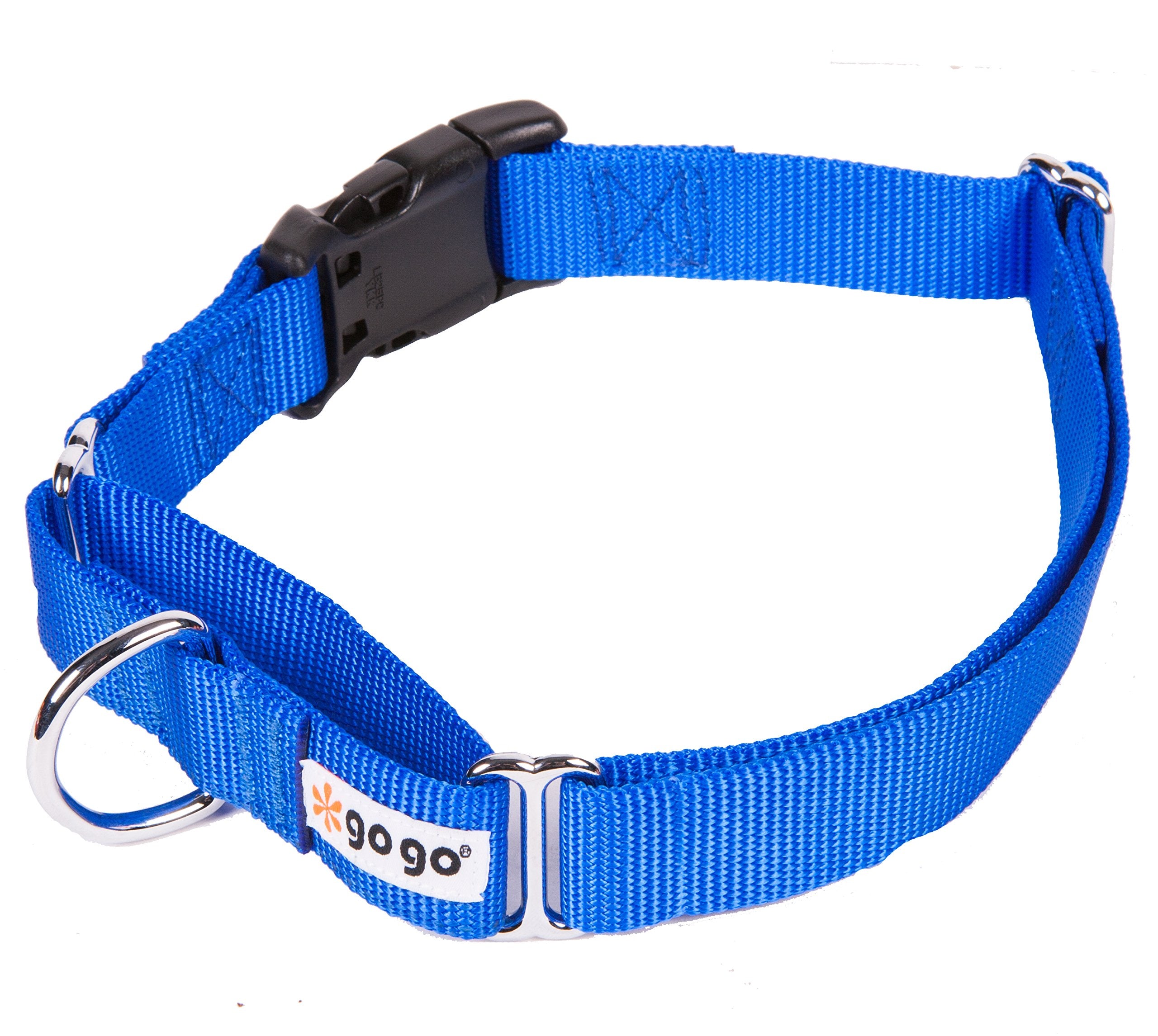 GOGO Pet Products 3/8-Inch Martingale Dog Collar, X-Small, Blue
