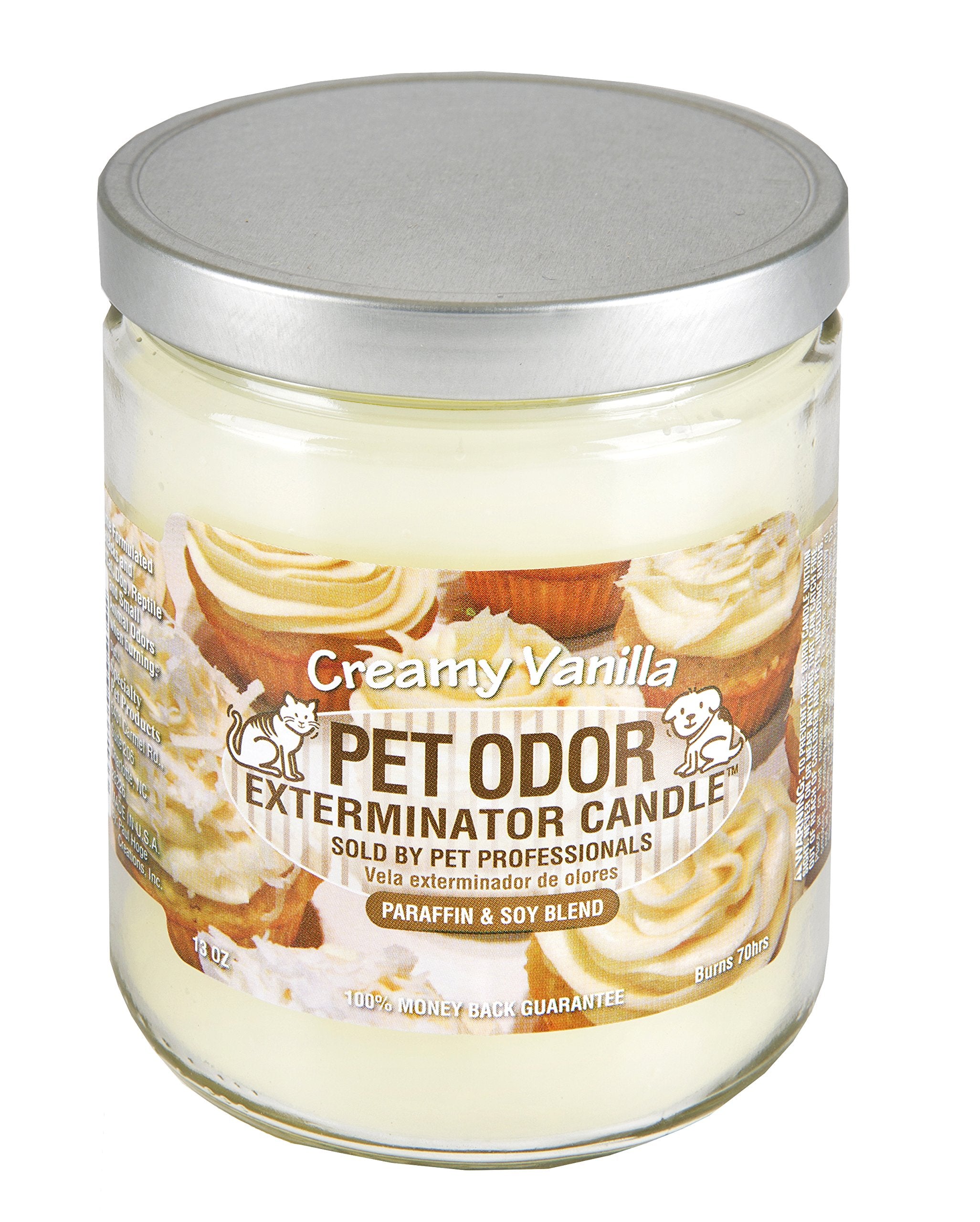 Specialty Pet Products Odor Exterminator Candle, Creamy Vanilla, 13 Ounce Jar (Pack Of 2)