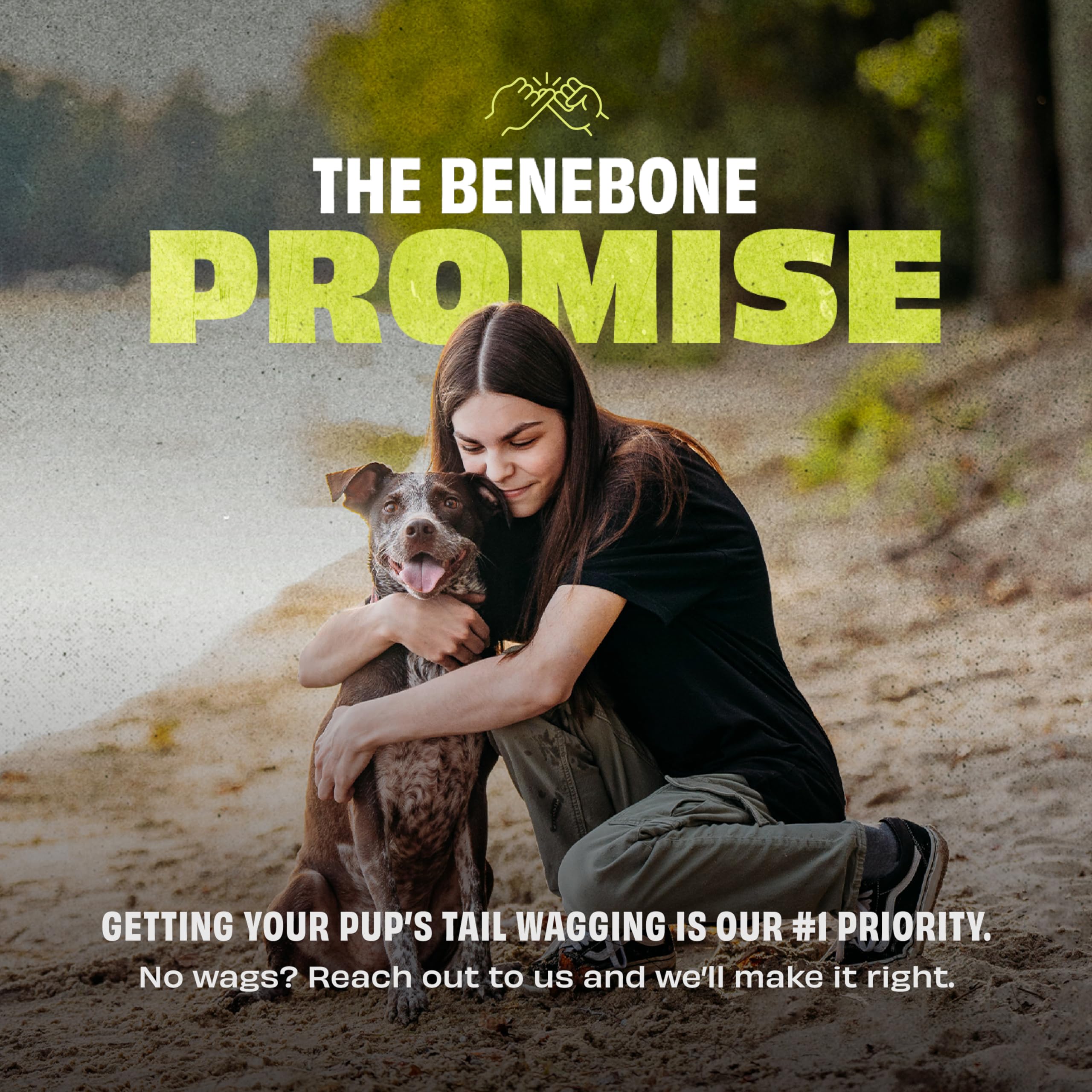 Benebone 3-Pack Ball/Bone Medium/Pawbler Rubber Pet Toys