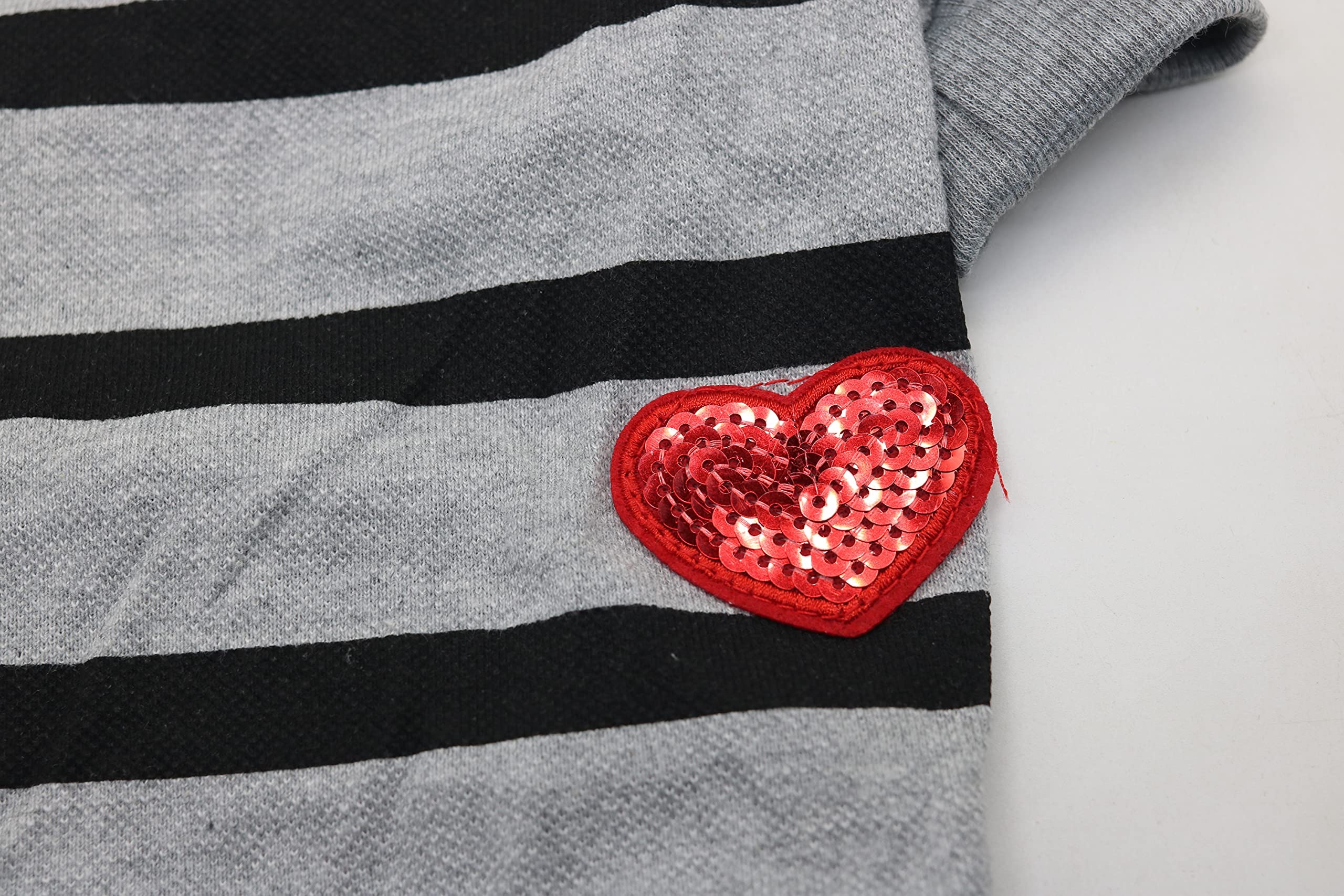 Pet Sweater Striped Dog Clothes Medium Dogs T Shirts Boston Bulldog Sweatshirt, Large, Rose