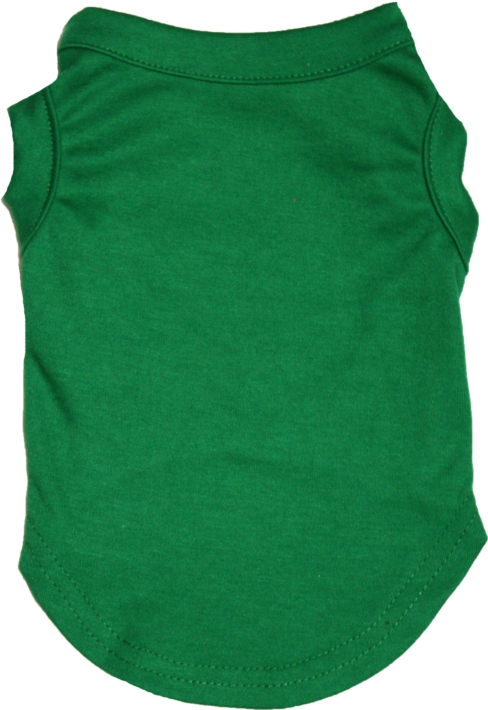Petitebella Plain Single Color Puppy Dog Shirt (Kelly Green, X-Small)