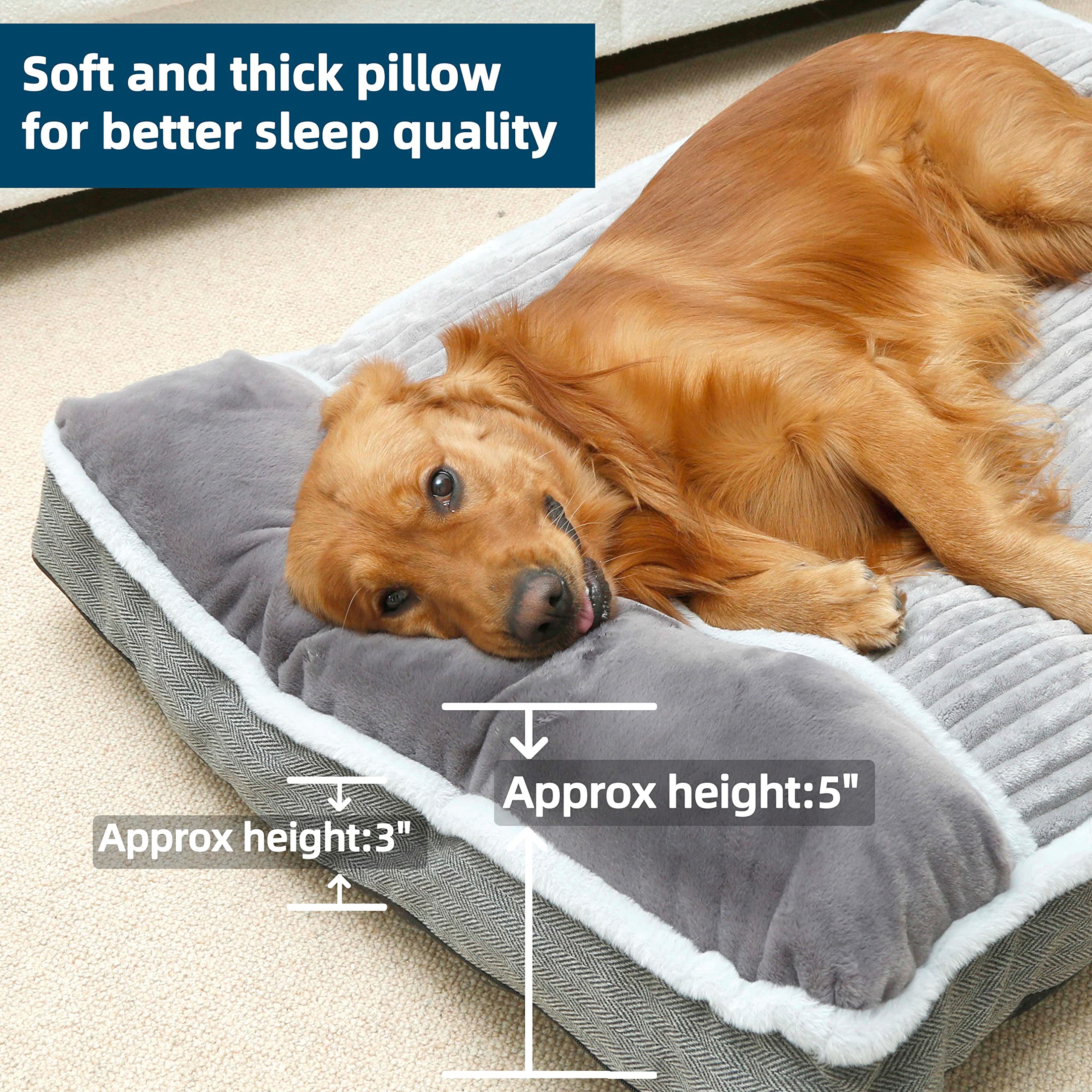 Windracing Dog Bed For Small Dogs, Dog Mattress With Pillow For Crate Kennel, Sofa Beds, Super Soft Pet Beds For Medium, Small Dogs Breeds,Pet Bed Puppy Bed,Beds & Furniture