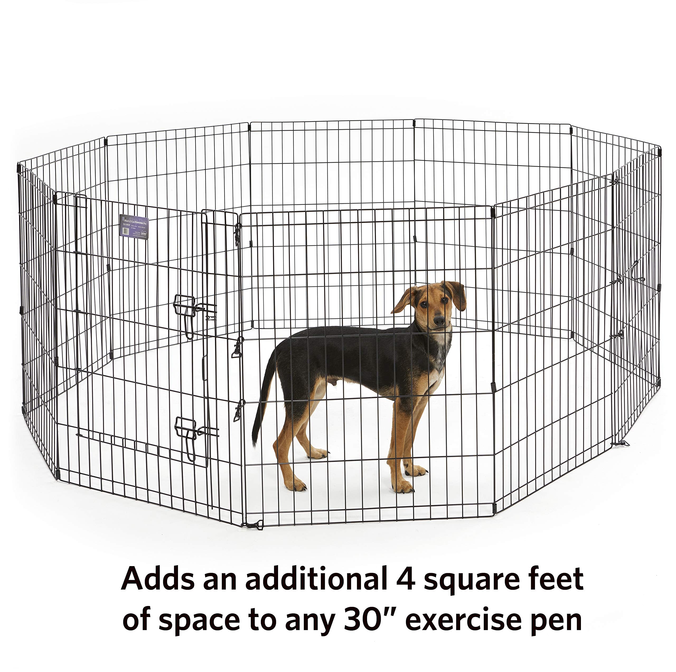 Midwest Homes For Pets Universal Pet Playpen 2-Panel Extension Kit | Fits Metal 30-Inch Dog Pens | Kit Measures, 24X30 Inch (Pac