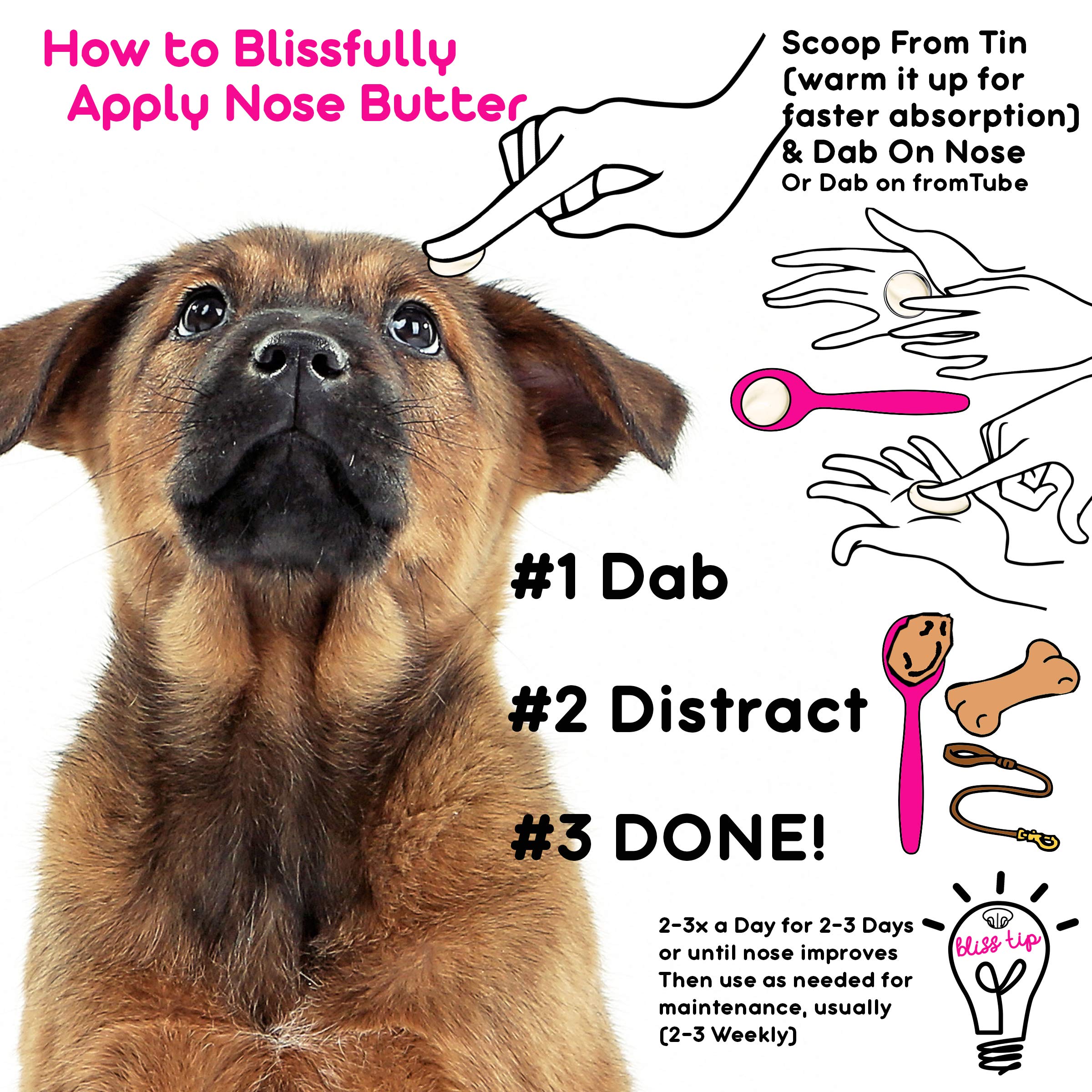 The Blissful Dog Mixed Breed Unscented Nose Butter - Dog Nose Butter, 0.15 Ounce