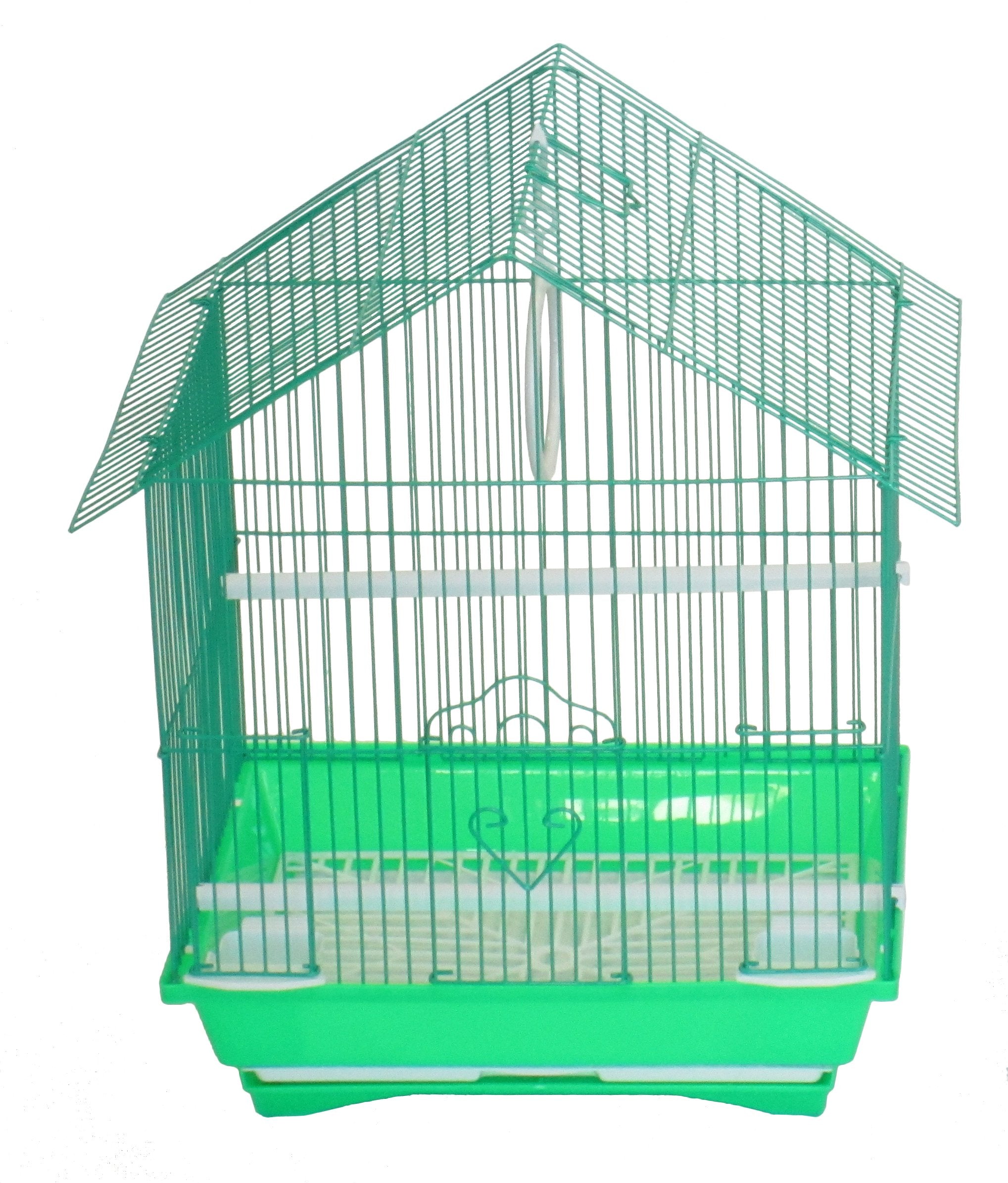 Yml A1114Mgrn House Top Style Small Parakeet Cage, 11'' X 9'' X 16''