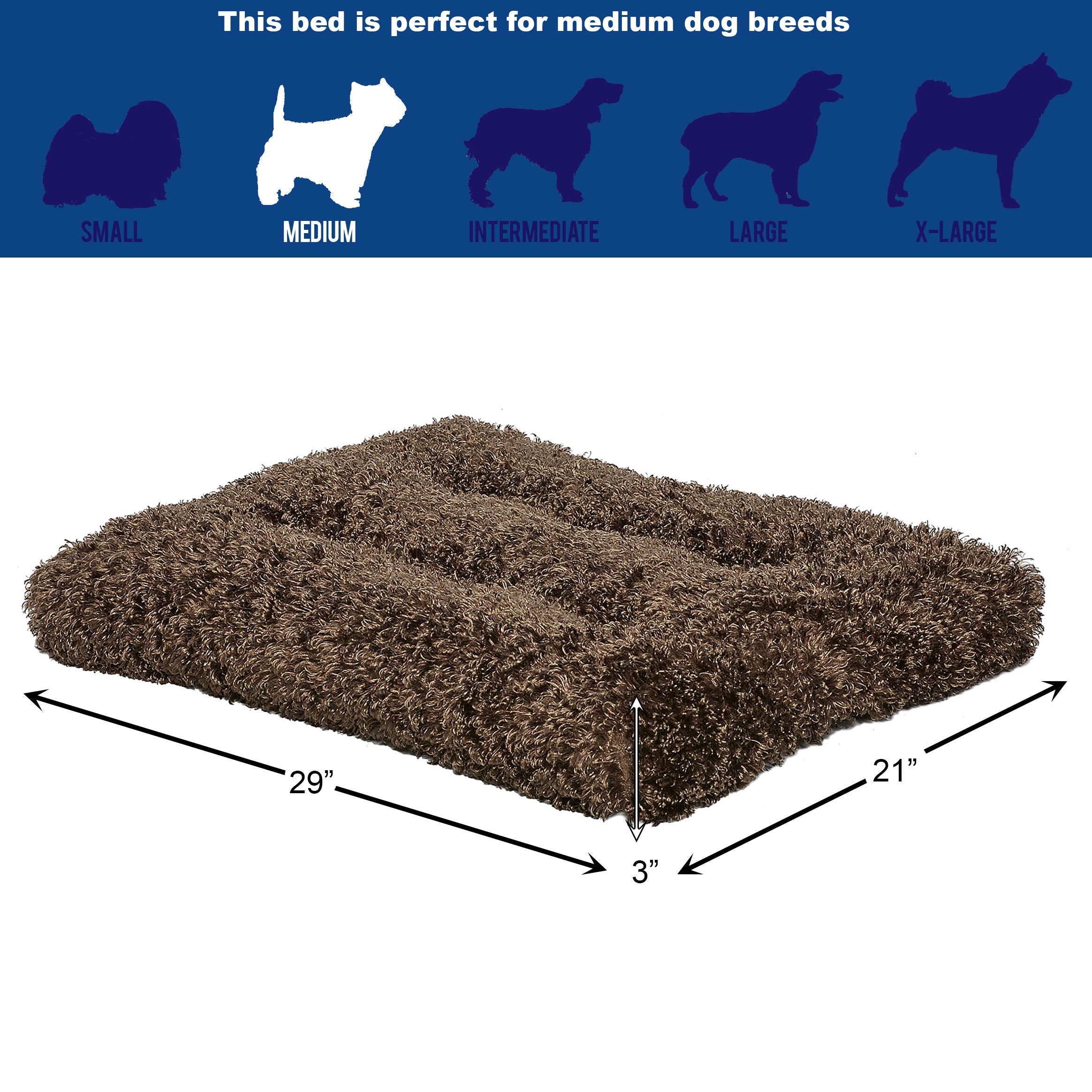 Midwest Homes For Pets Deluxe Dog Beds | Super Plush Dog & Cat Beds Ideal For Dog Crates | Machine Wash & Dryer Friendly, 1-Year Warranty, Cocoa, 30-Inch