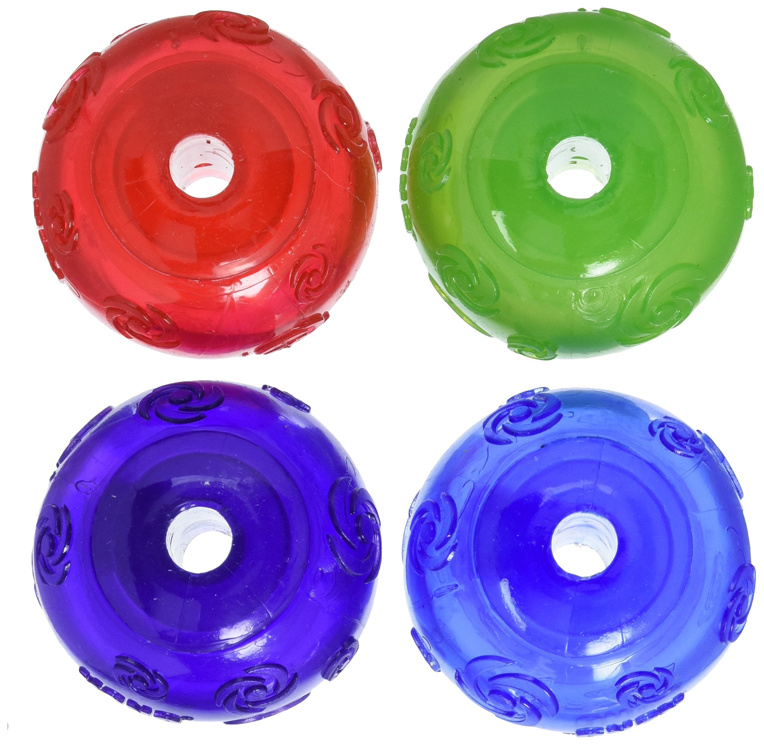 Kong Dog Squeezz Ball Medium Assorted Colors Green, Red, Blue, Purple 4Pk