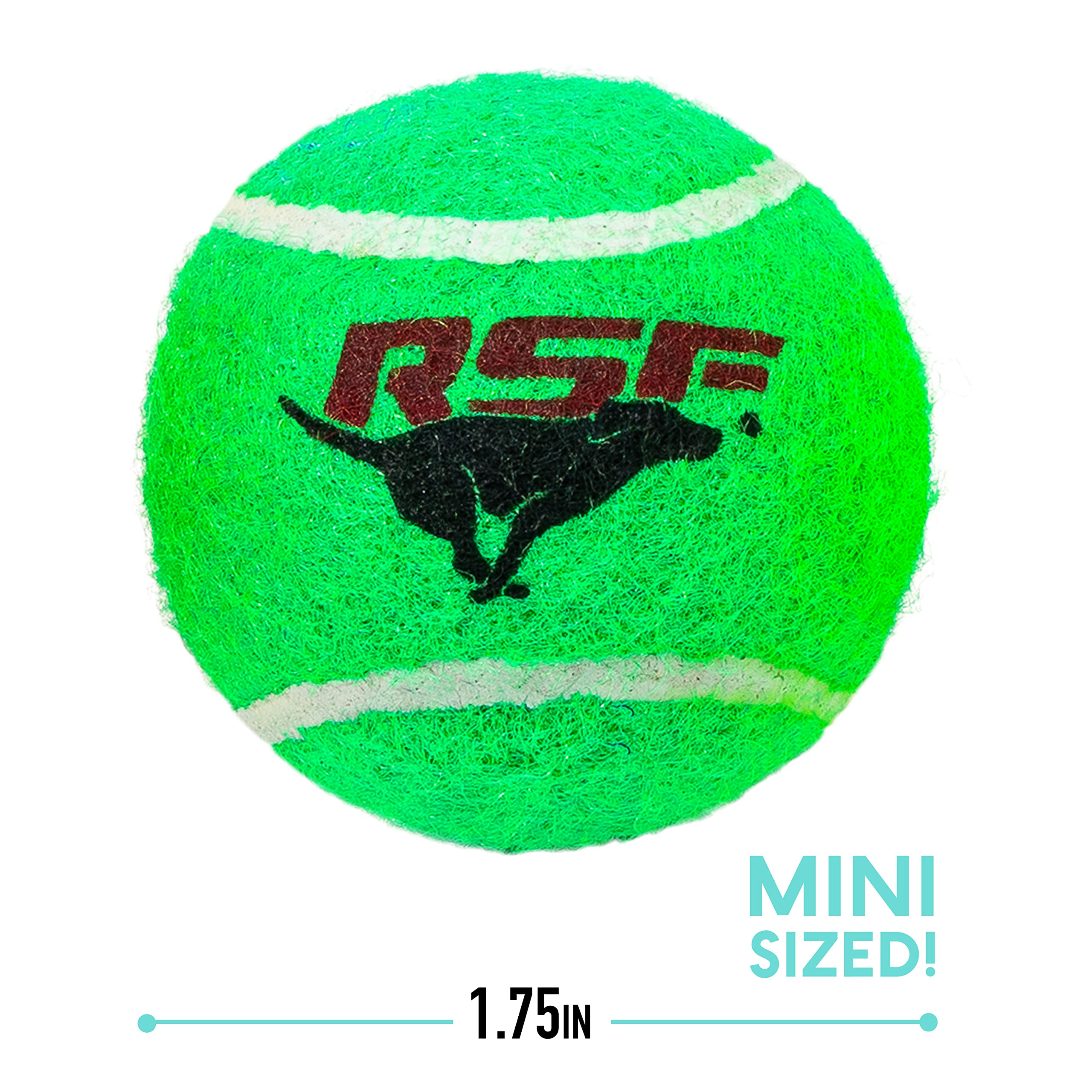 Franklin Pet Supply Co. RSF Squeak Mini 1.75'' Tennis Balls - 4 Pack - for Small Dogs - Floats in Water