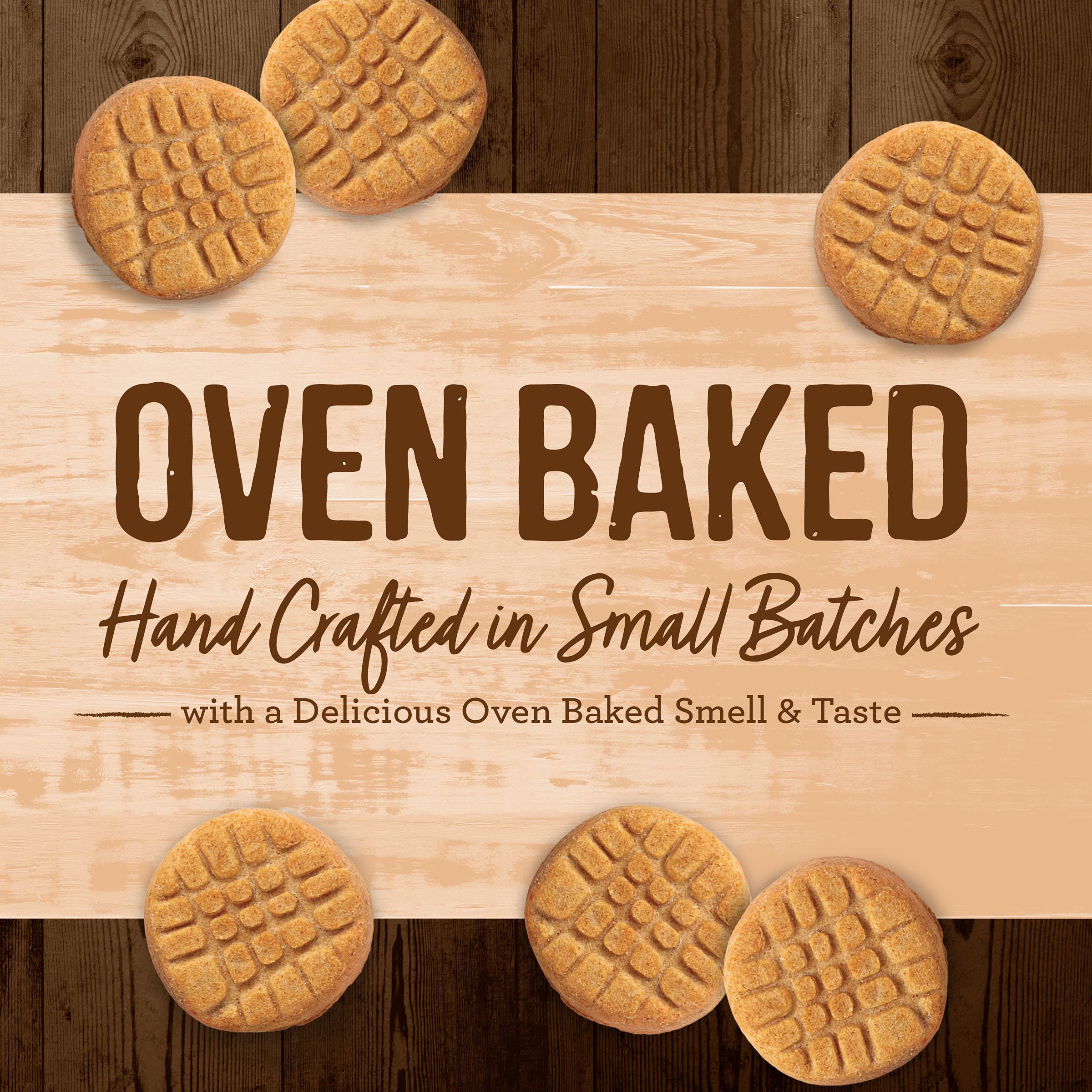 Merrick Oven Baked Dog Treats, Natural Cookies For Dogs, Pawsome Pnut Butter Cookie With Real Peanut Butter - 11 oz. Bag