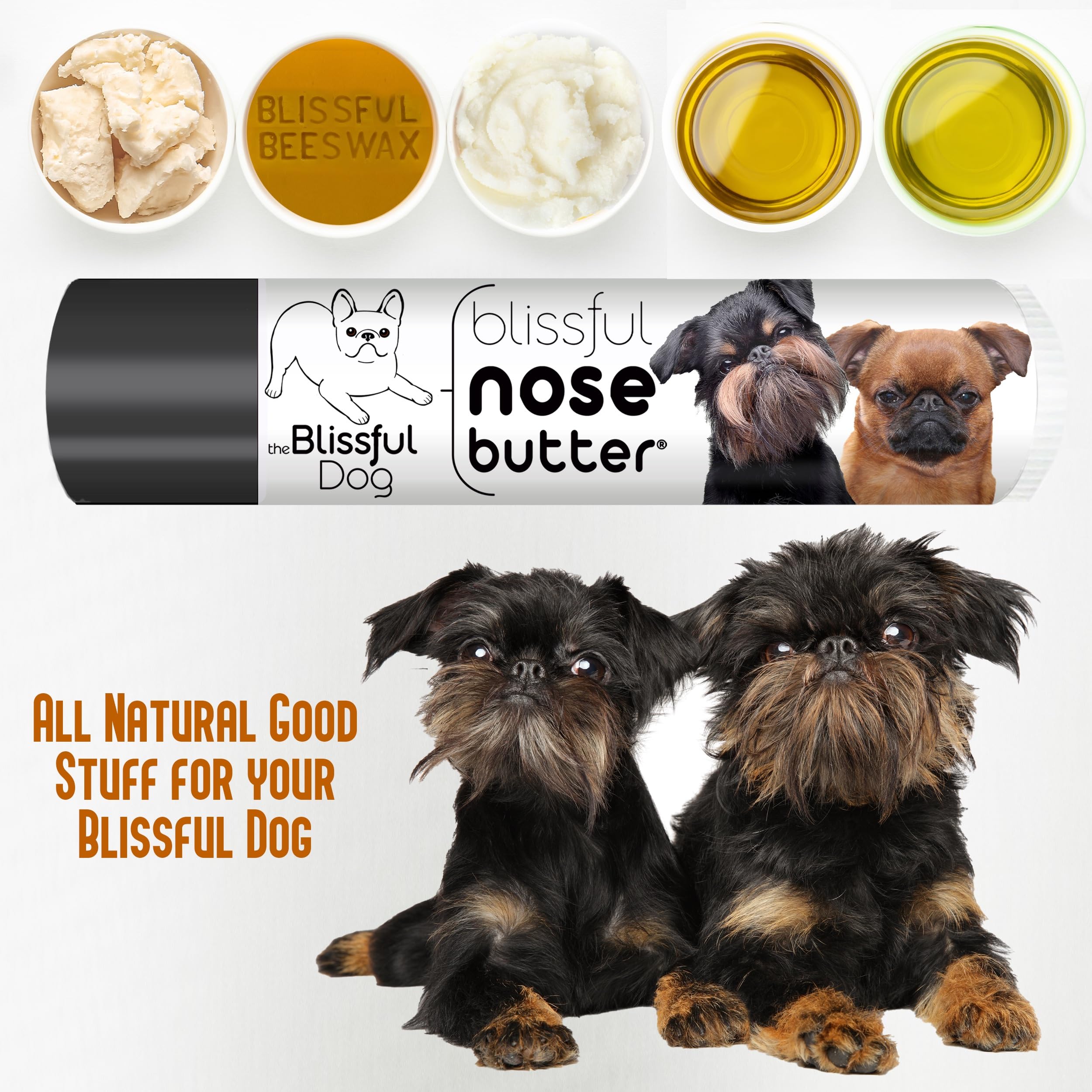 The Blissful Dog Brussels Griffon Unscented Nose Butter, 0.15-Ounce