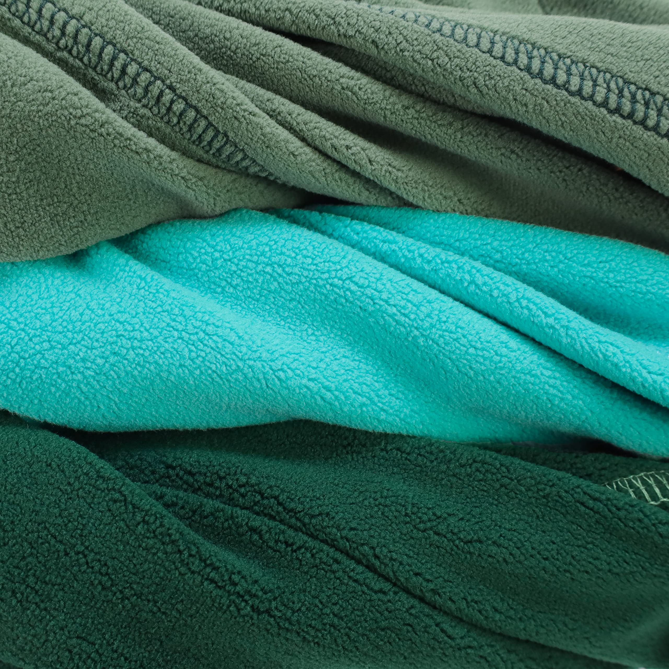 Fitwarm Fleece Dog Sweater 3 Pack, Turtleneck Pullover for Small Dogs, Dark Green-Aqua Green-Bean Green, Model Fwthreepackgreensweater_S_B0604
