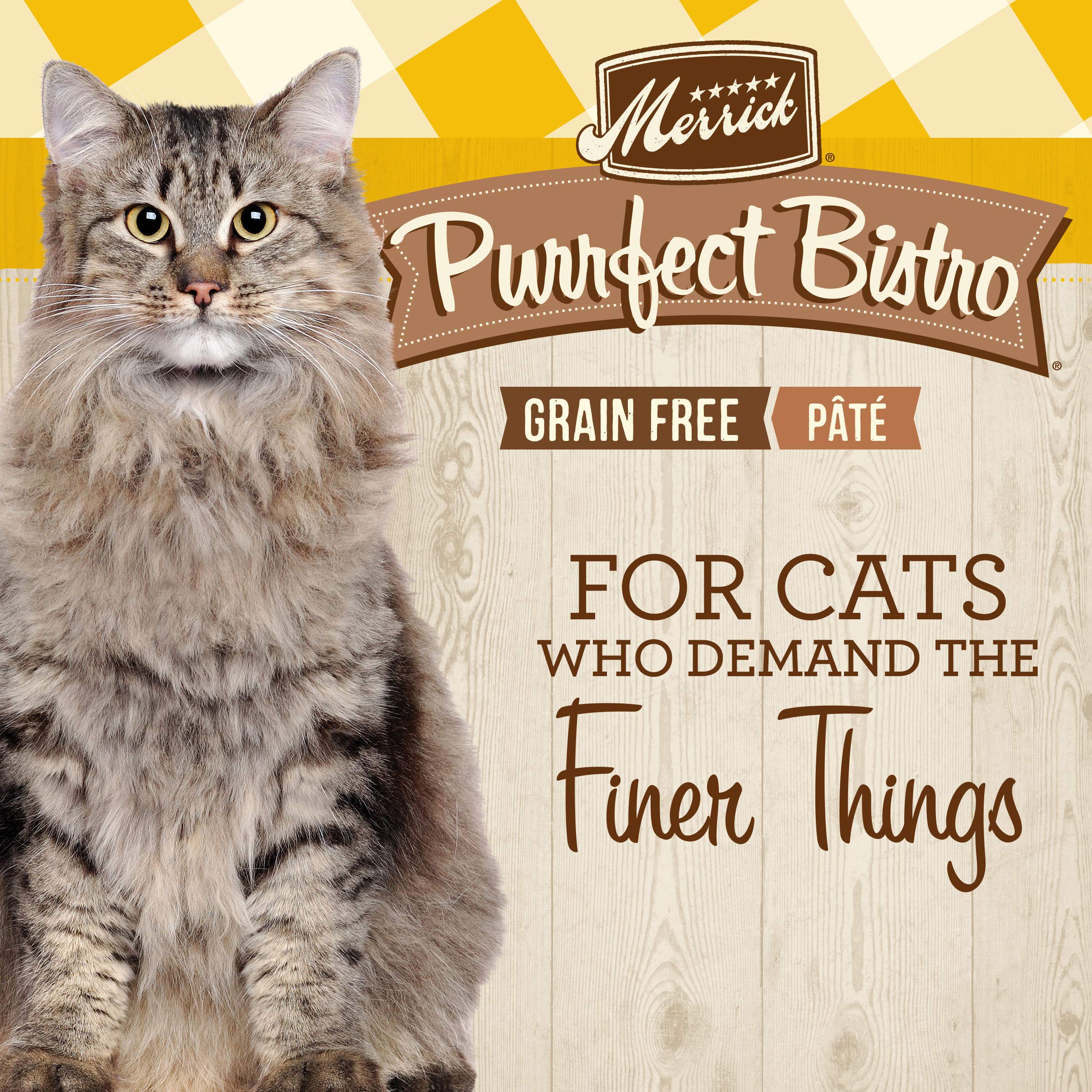 Merrick Purrfect Bistro Grain Free Wet Cat Food, High Protein Chicken, 5.5 oz Cans, Pack of 24