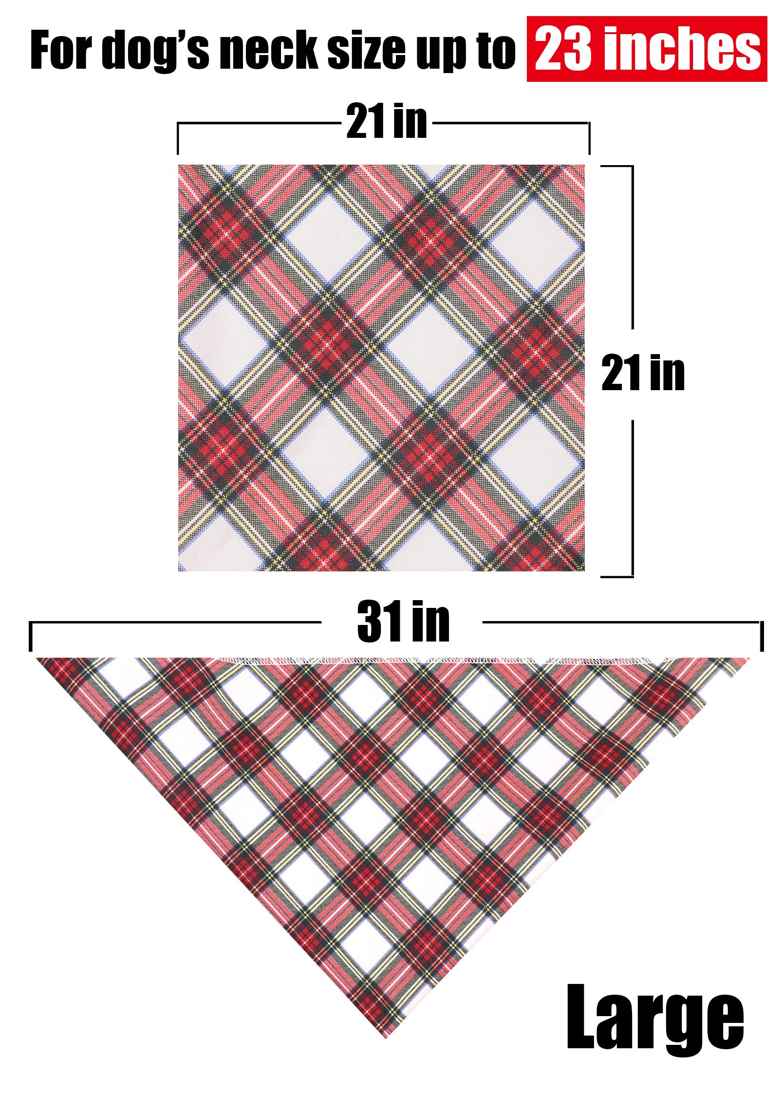 Aring Pet Dog Bandana, Cotton Triangle Bibs Scarf For Small To Large Dogs And Cats
