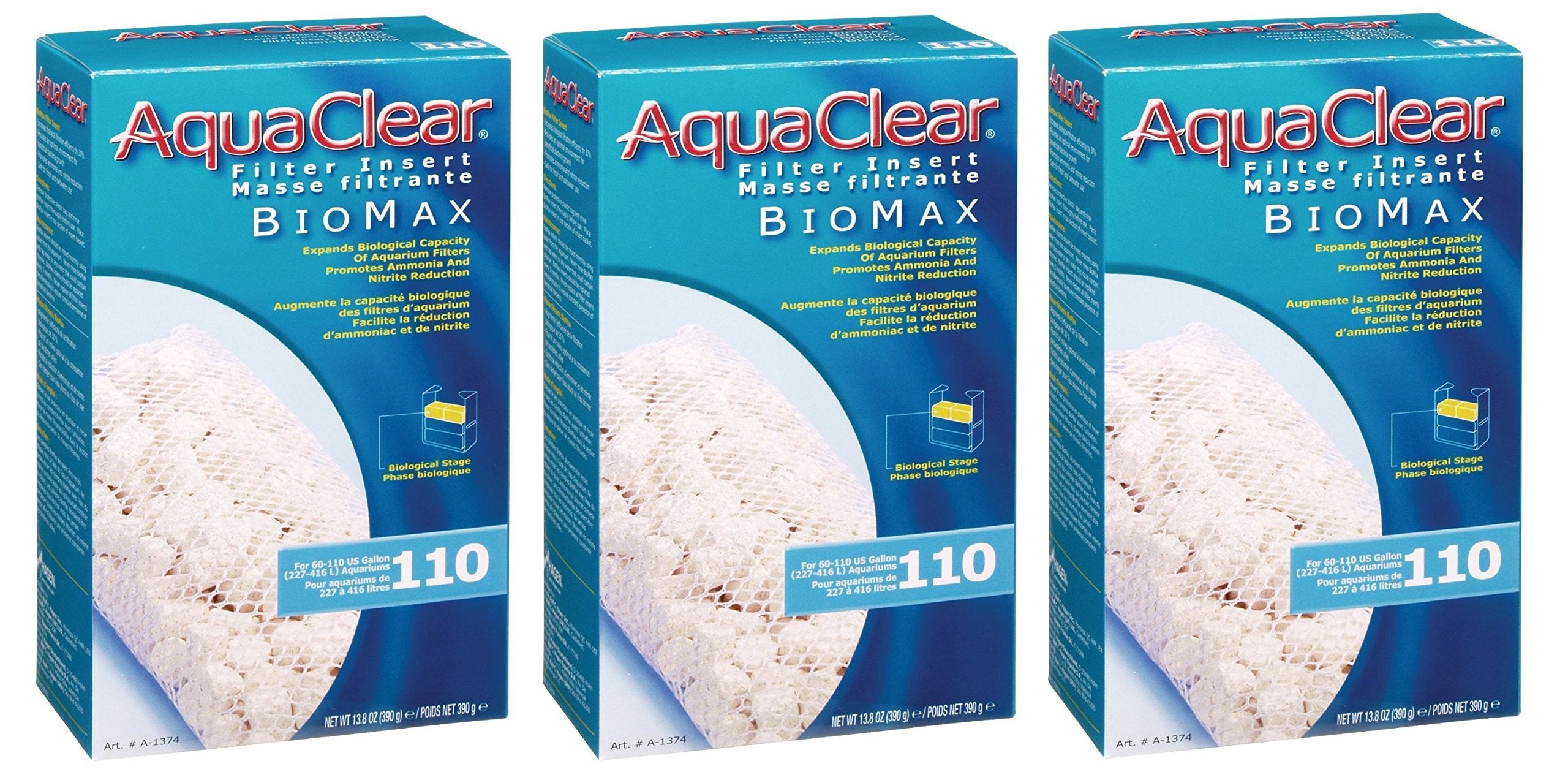 Fluval Aquaclear 110-Gallon Biomax (3 Pack)