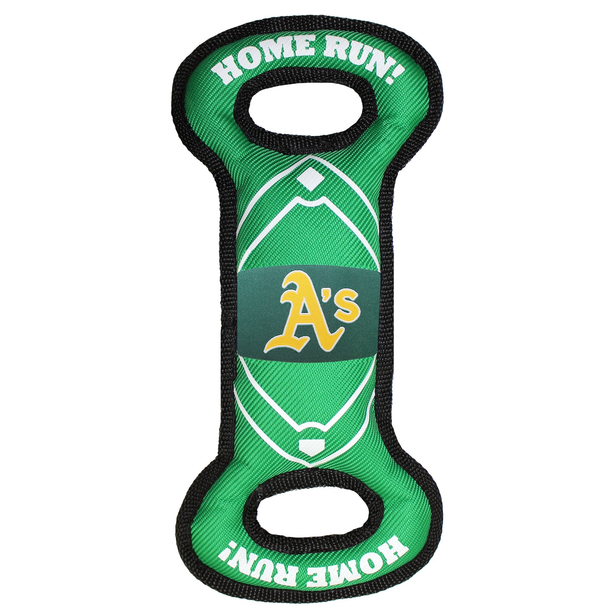 Mlb Oakland Athletics Baseball Field Dog Toy With Double Rim Stitching & Inner Squeaker