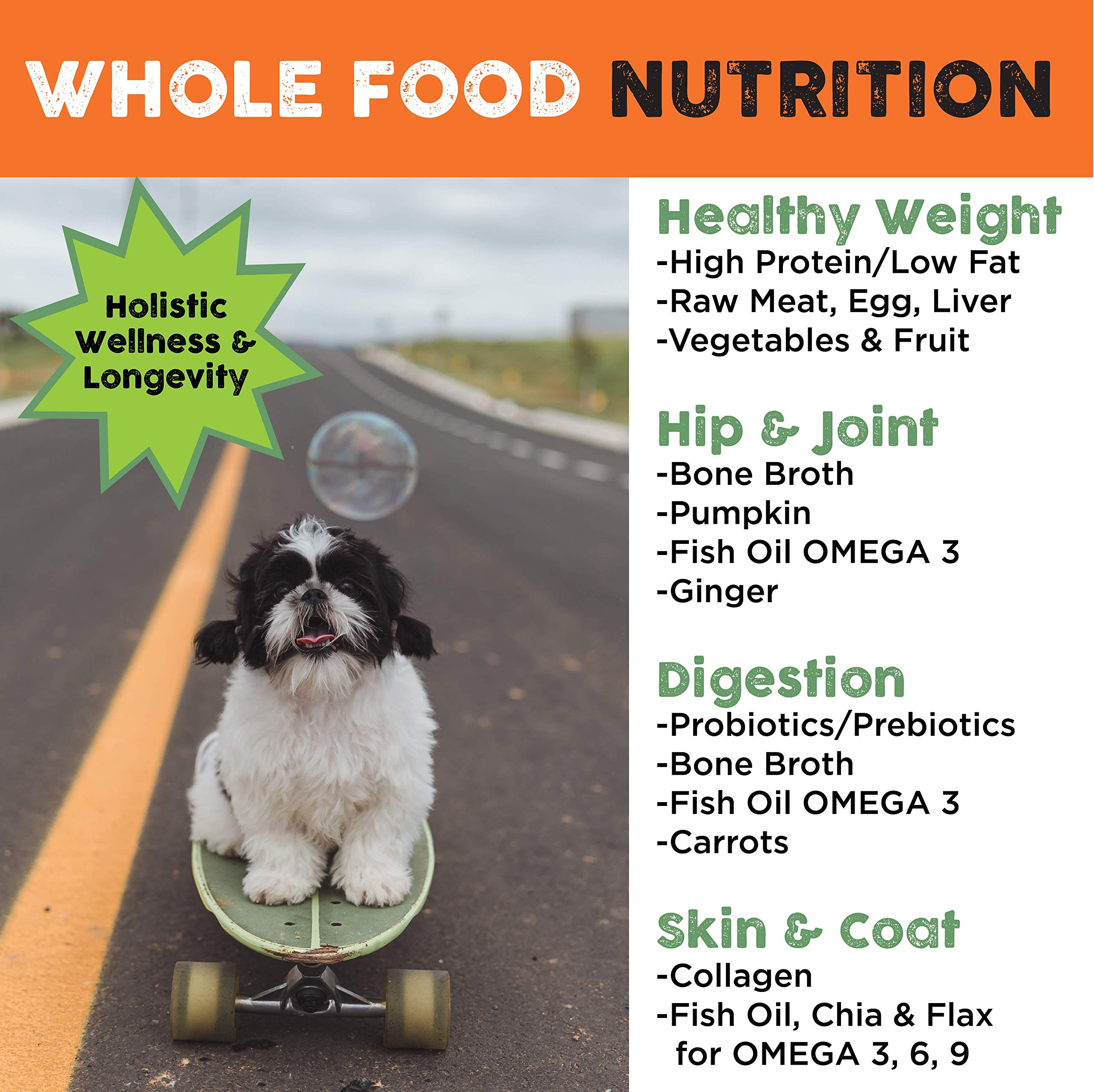 Natures Diet Simply Raw Freeze-Dried Raw Whole Food Meal - Makes 18 Lbs Fresh Food With Muscle, Organ, Bone Broth, Whole Egg, S