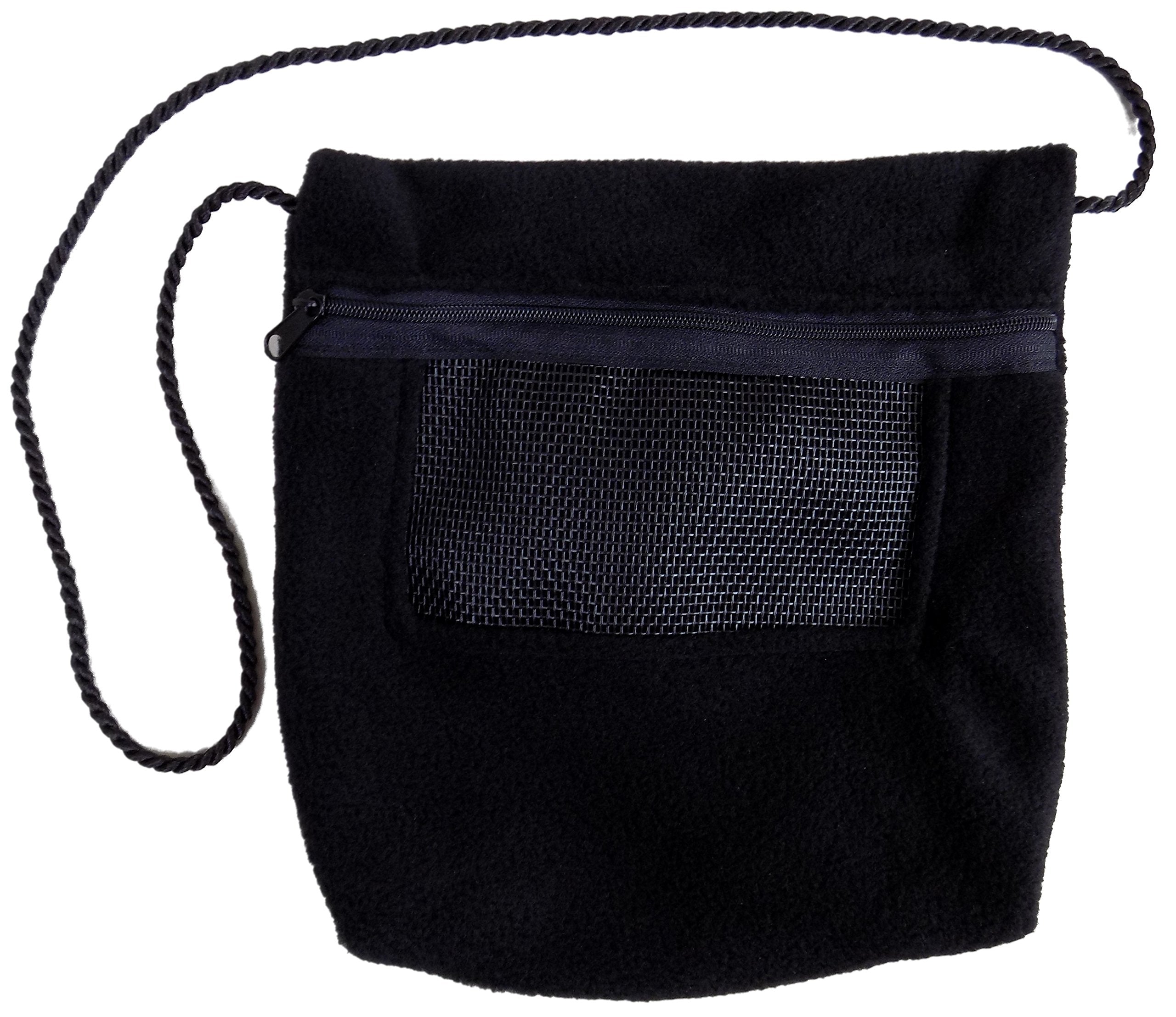 Bonding Carry Pouch For Sugar Gliders And Other Small Pets (Black)