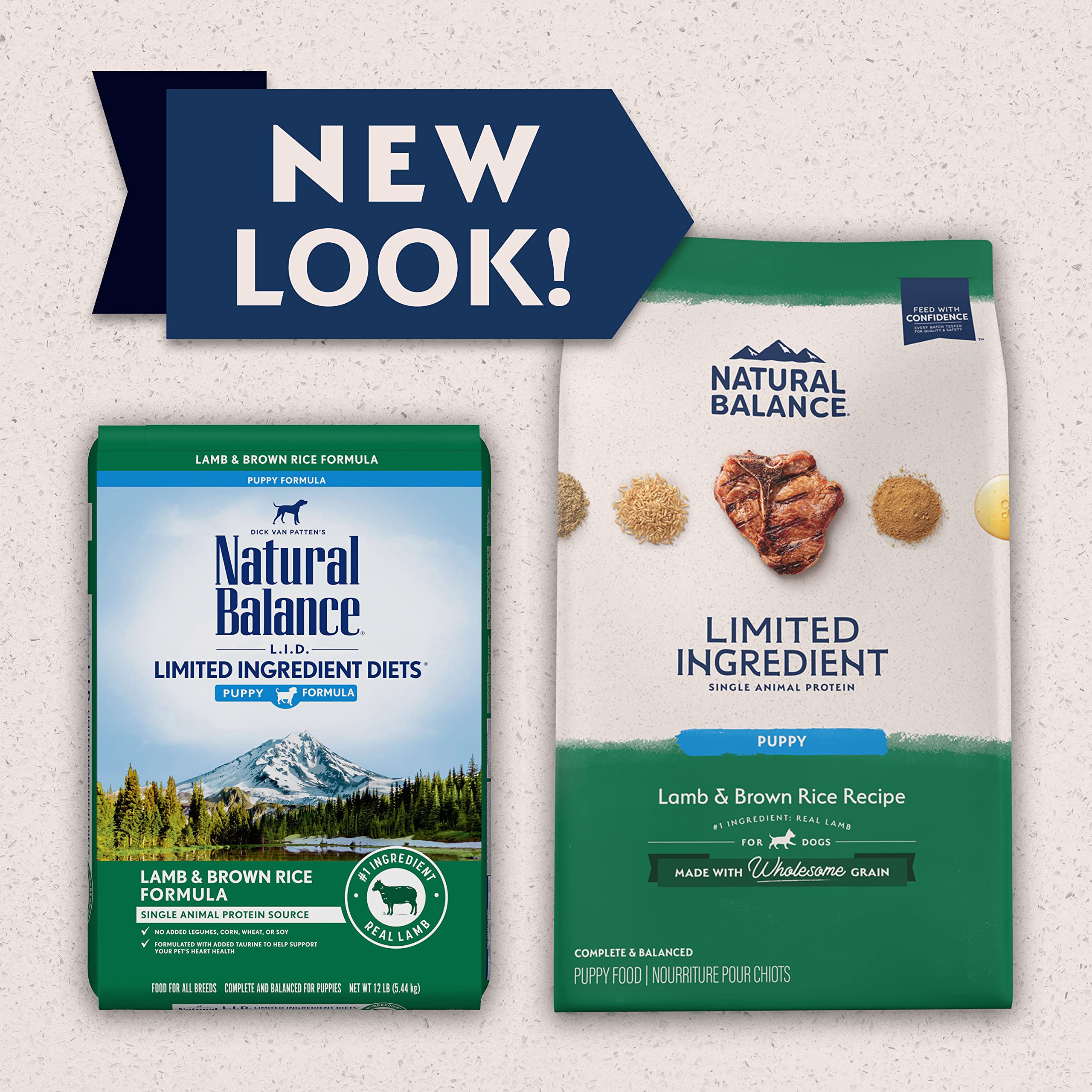 Natural Balance Limited Ingredient Puppy Dry Dog Food with Healthy Grains, Lamb & Brown Rice Recipe, 4 Pound (Pack of 1)