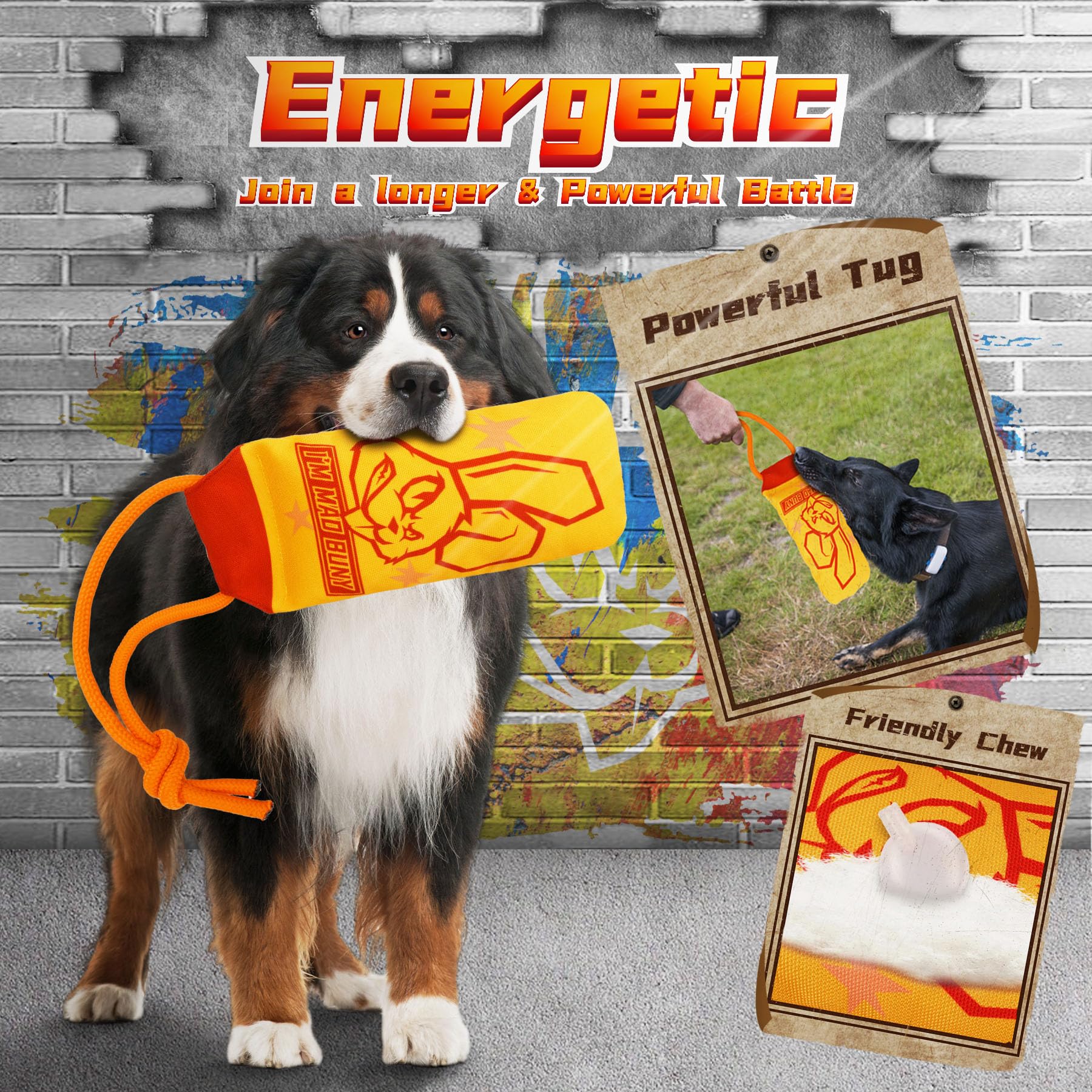 Immadbuny Heavy Duty Various Dog Chew Toys For Aggressive Chewers, 9 Pack Indestructible Large Dog Toy Include Tug Chew & Rope T