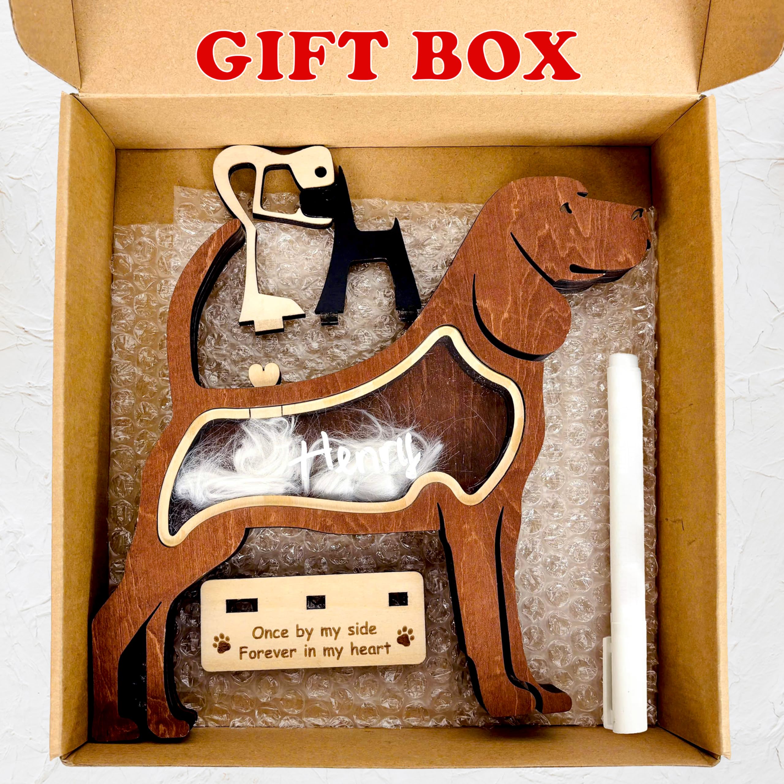 Beagles Dog Hair Keepsake Box Wooden Pet Fur Gifts For Dog Cat Unique Dog Shape Standable Tabletop Decor Pet Dog Memorial Idea G