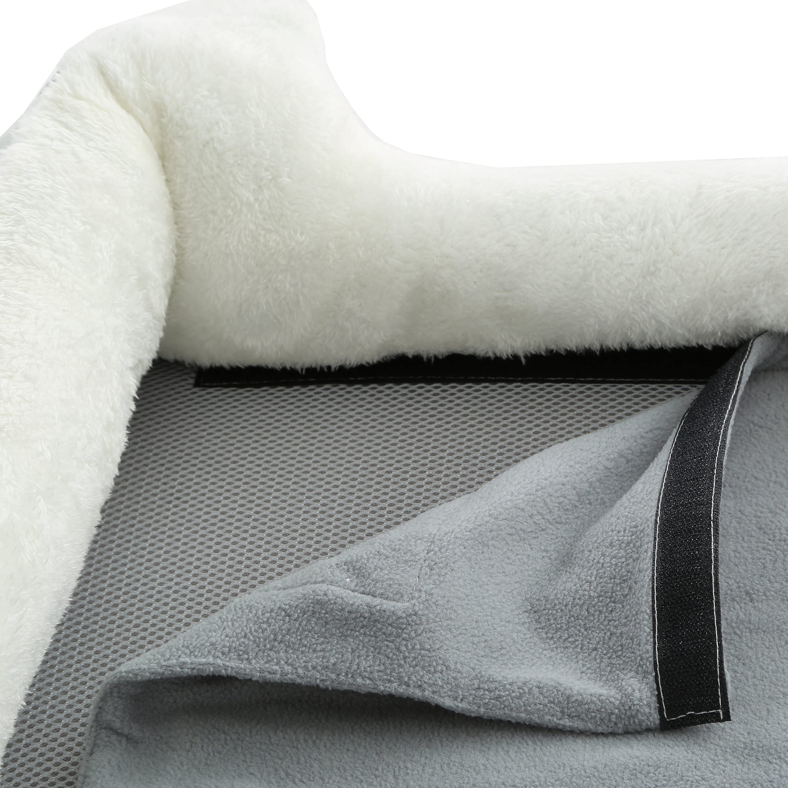 touchcat 'Clawver Nest' Rounded Cat Bed or Cat Furniture Lounge with a Carpet Cat Scratcher Exterior Shell, Reversible Cushion and Built-in Hanging Cat Teaser Toy