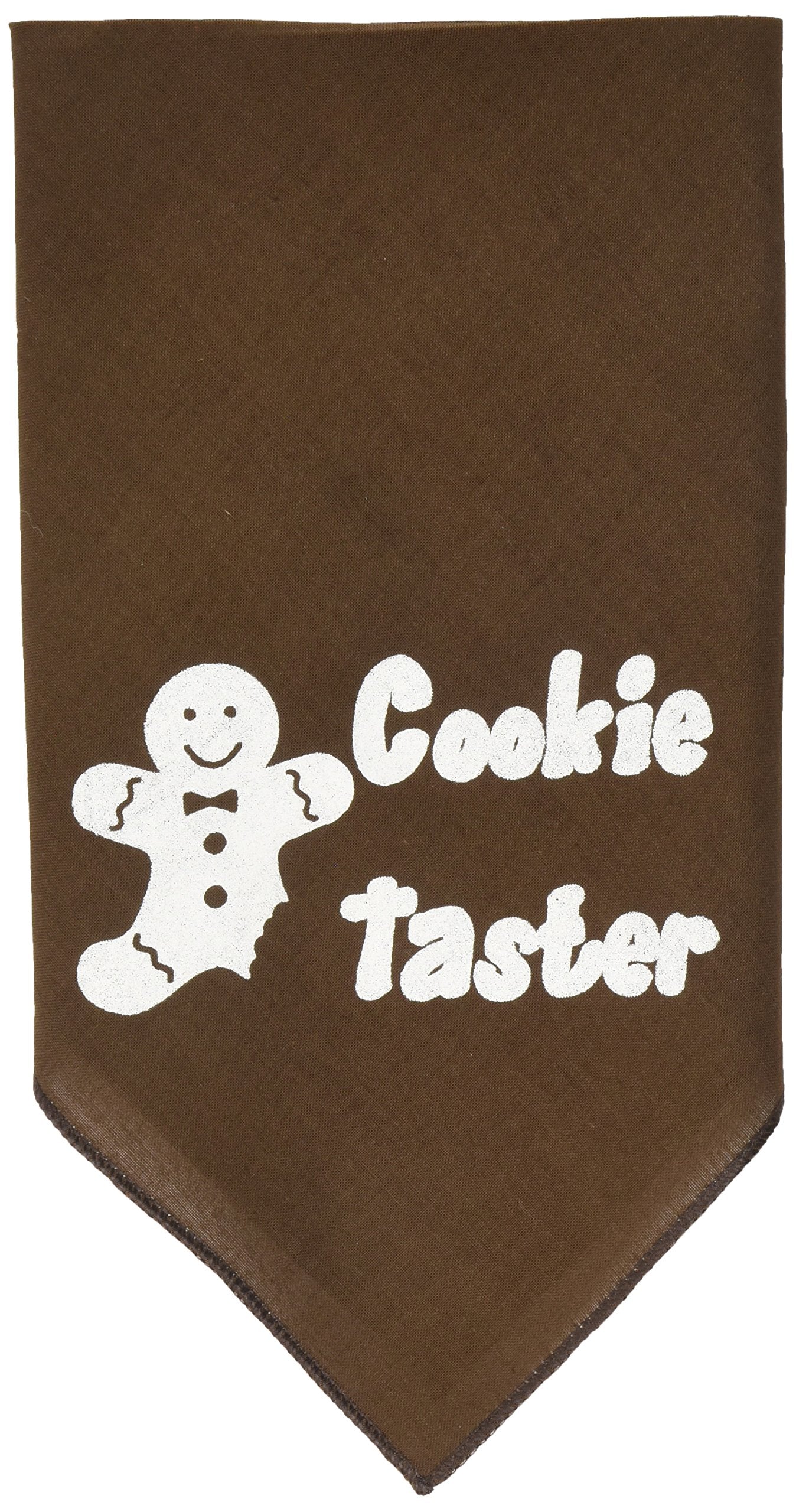 Christmas Pet and Dog Bandana Screen Printed, &quot;Cookie Taster&quot; Cocoa Small