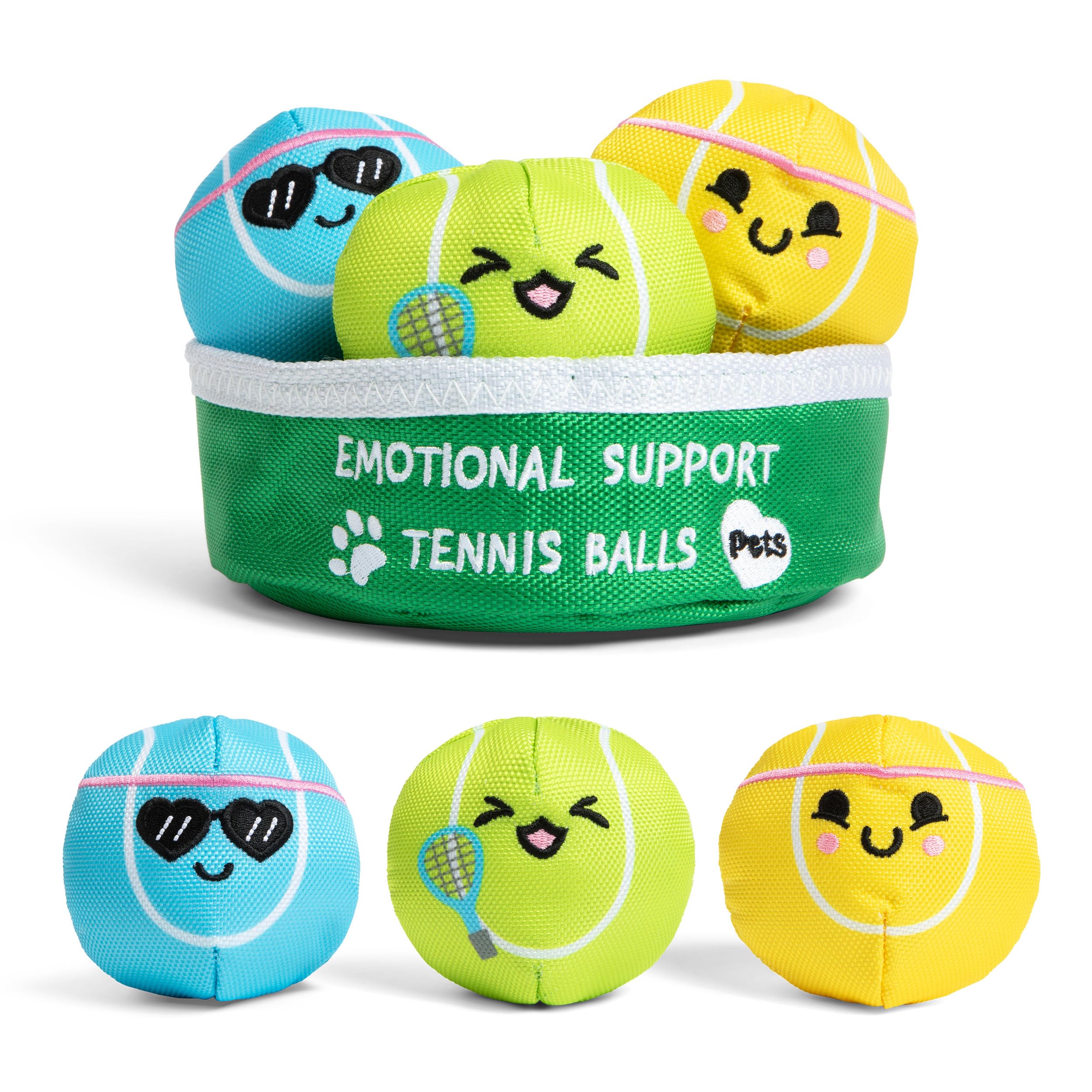 WHAT DO YOU MEME? Emotional Support Pet Tennis Ball by Relatable, Cuddly Dog Toys and Puppy Essentials, Great Gift Ideas for You
