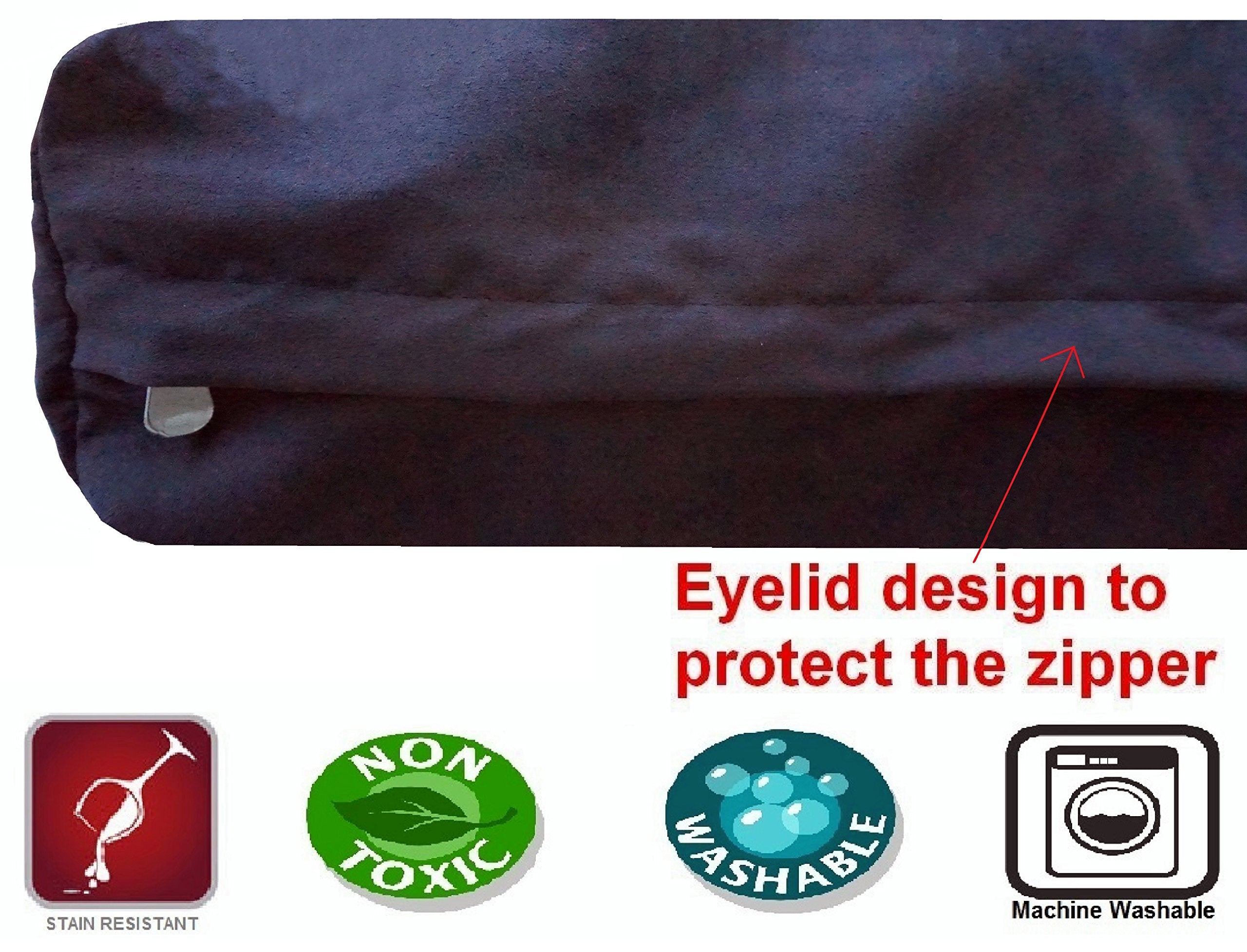 Dogbed4Less Xl Orthopedic Gel Infused Cooling Memory Foam Dog Bed For Medium To Large Pet, Waterproof Liner And Suede Espresso External Cover, 47X29X4 Inches (Fit 48X30 Crate)