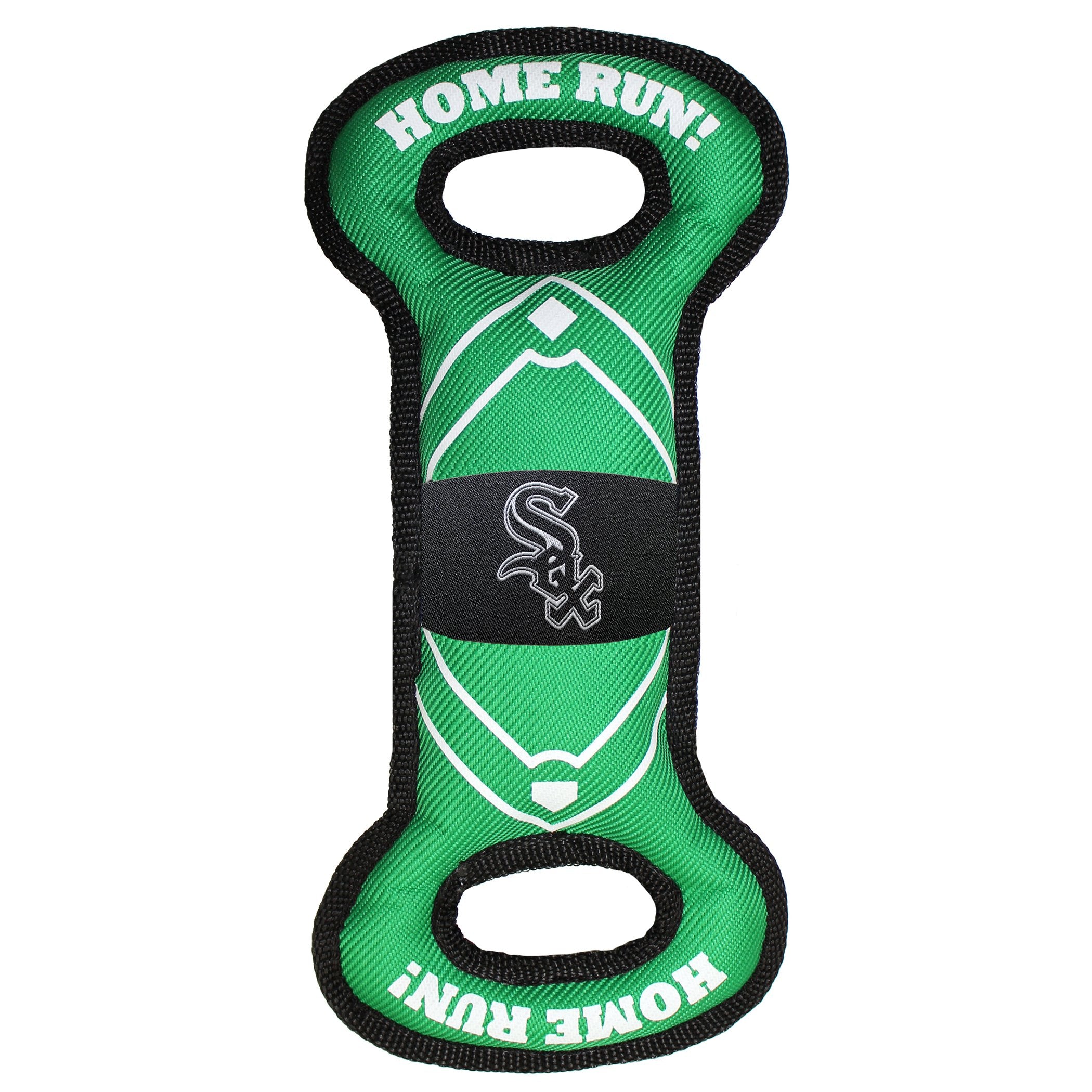 Mlb Chicago White Sox Baseball Field Dog Toy With Double Rim Stitching & Inner Squeaker