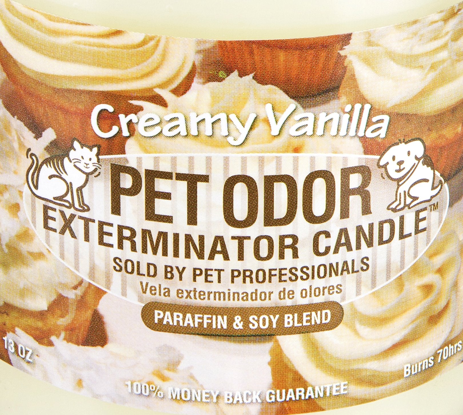 Specialty Pet Products Odor Exterminator Candle, Creamy Vanilla, 13 Ounce Jar (Pack Of 2)