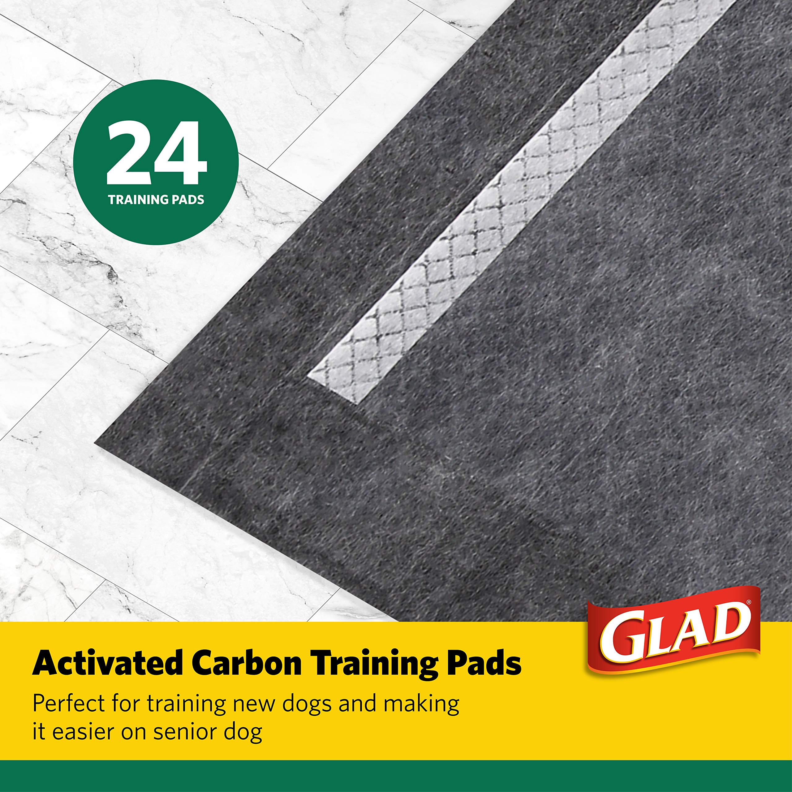 Glad For Pets Activated Carbon Dog Training Pads - Super Absorbent And Leak Proof Dog Pee Pads Extra Large, Indoor Potty Pads Wi