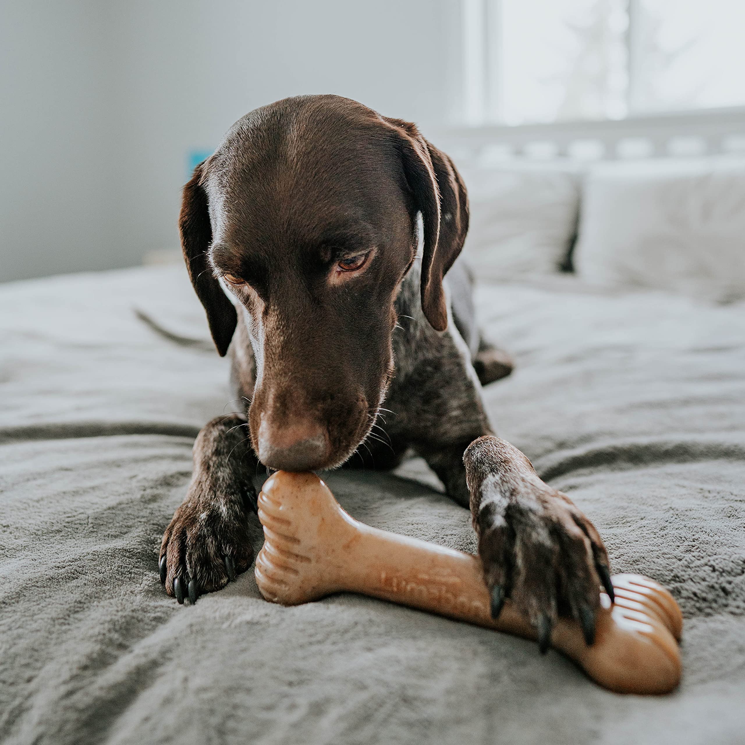 Lumabone Bulkster Durable Chew Toy For Aggressive Chewers, Real Bacon, Made In Usa, Giant