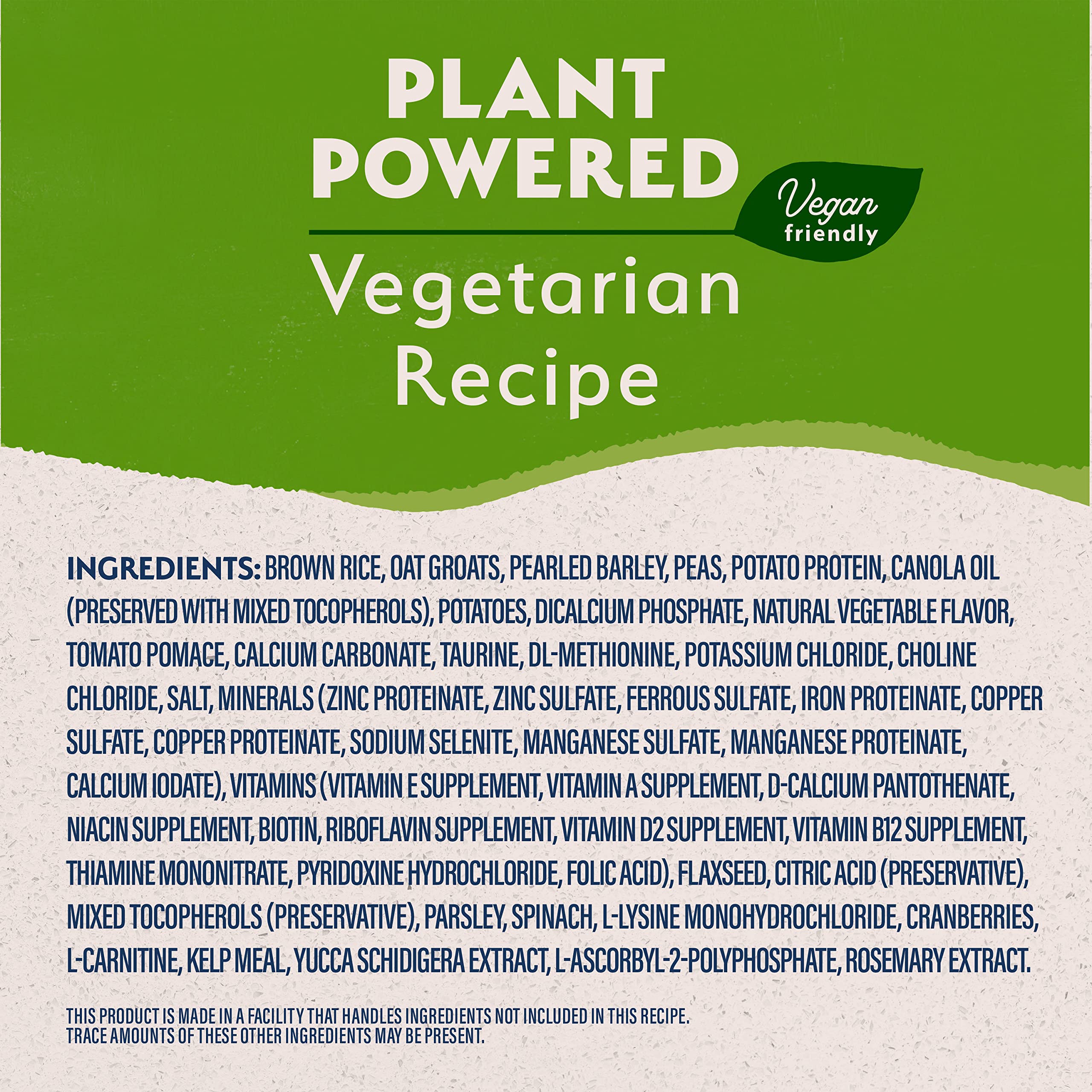 Natural Balance Limited Ingredient Adult Dry Dog Food with Vegan Plant Based Protein and Healthy Grains, Vegetarian Recipe, 12 P