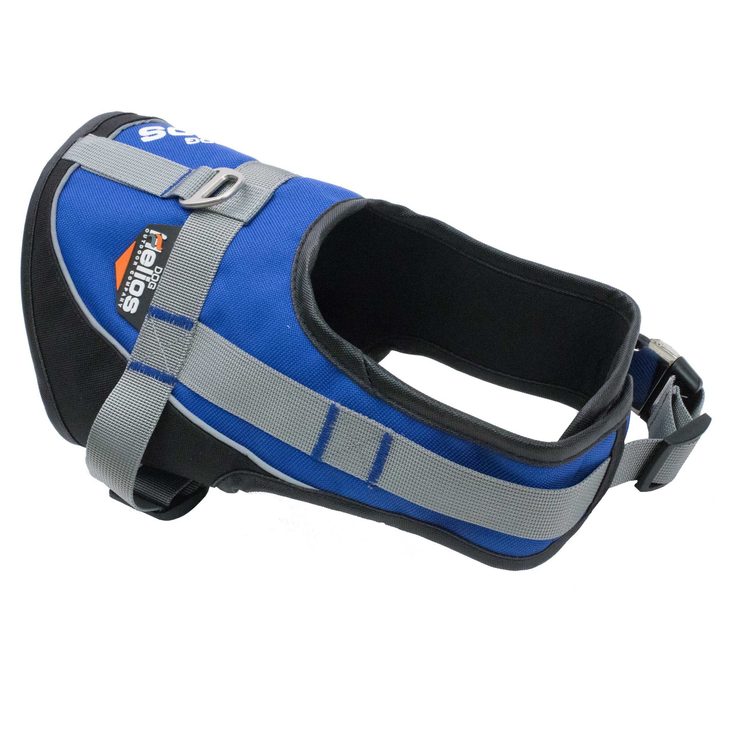 Helios Bark-Mudder Easy Tension 3M Reflective Endurance 2-in-1 Adjustable Dog Leash and Harness, Small, Blue