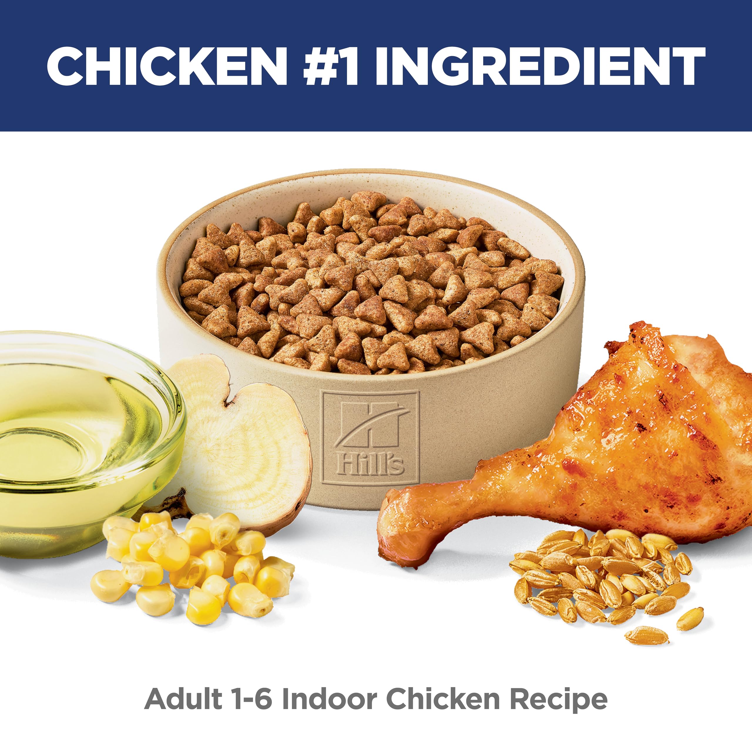 Hills Science Diet Indoor, Adult 1-6, Easy Litter Box Cleanup, Dry Cat Food, Chicken Recipe, 7 lb Bag