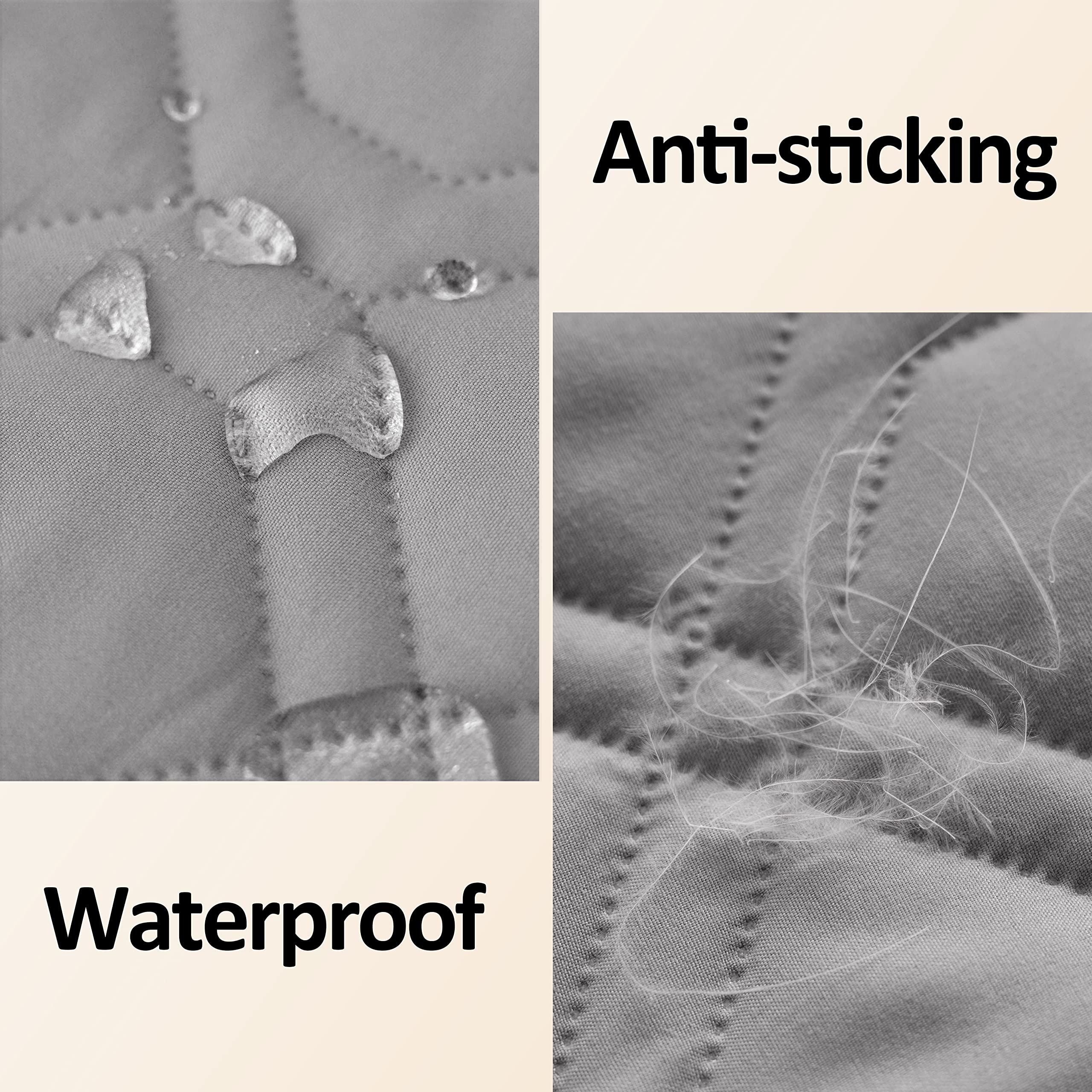 CHHKON Waterproof Dog Bed Covers, 52x82, Grey & Dark Grey Pet Blanket, Furniture Protector for Couch Protection