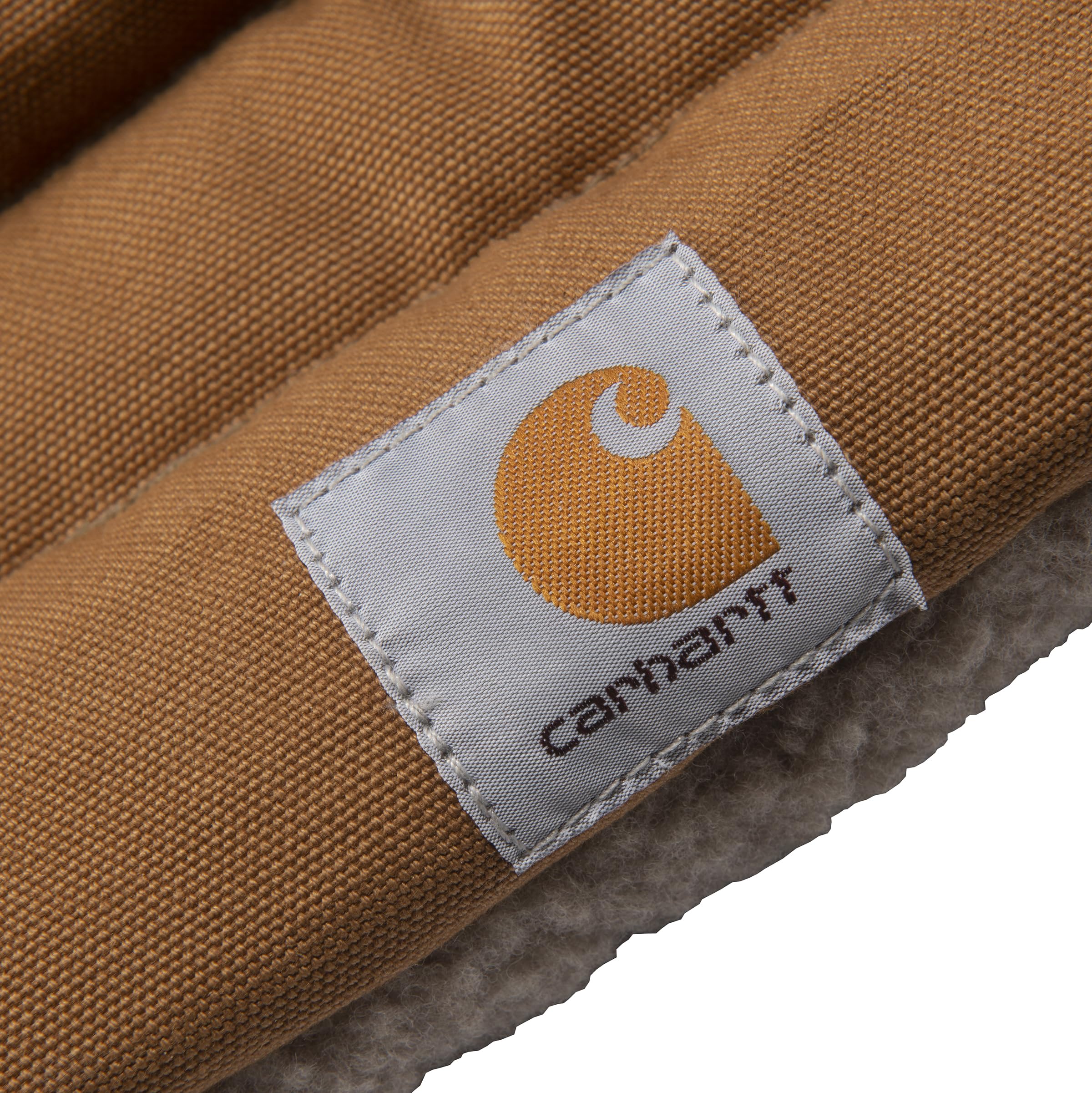 Carhartt Durable Firm Duck Sherpa Top Dog Napper Pad, Washable Duck Canvas Pads for Dogs, Sherpa Top Napper Pad (Carhartt Brown)