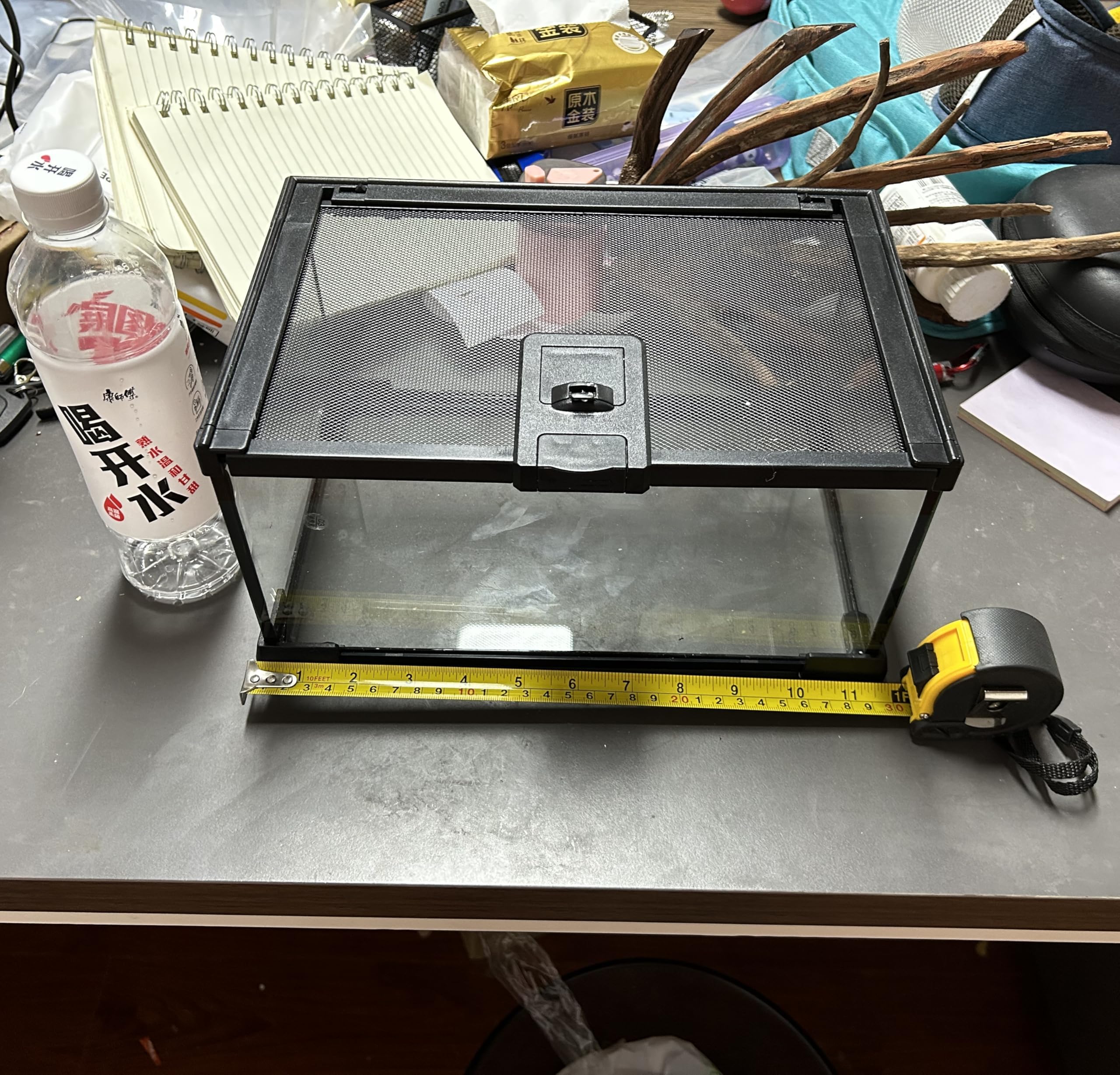 Awxzom Mini Reptile Glass Terrarium Tank, Cage For Tarantula Sling Geckos, Frog, Lizards, Chameleons,Turtles Snake Snail Insect