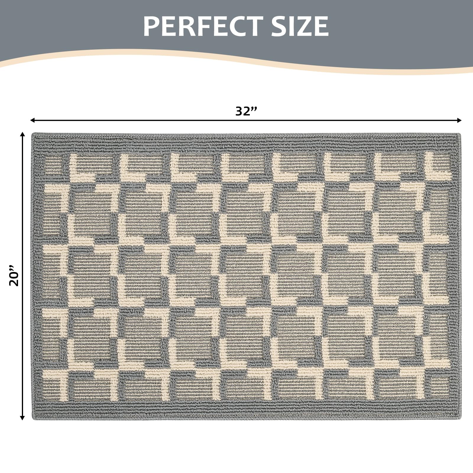 LWYYQB Mud Mats for Dogs Dirt Trapper Dog Mat for Muddy Paws Non-Slip Mud Mats for Indoor Washable Microfiber Dog Rugs for Entry