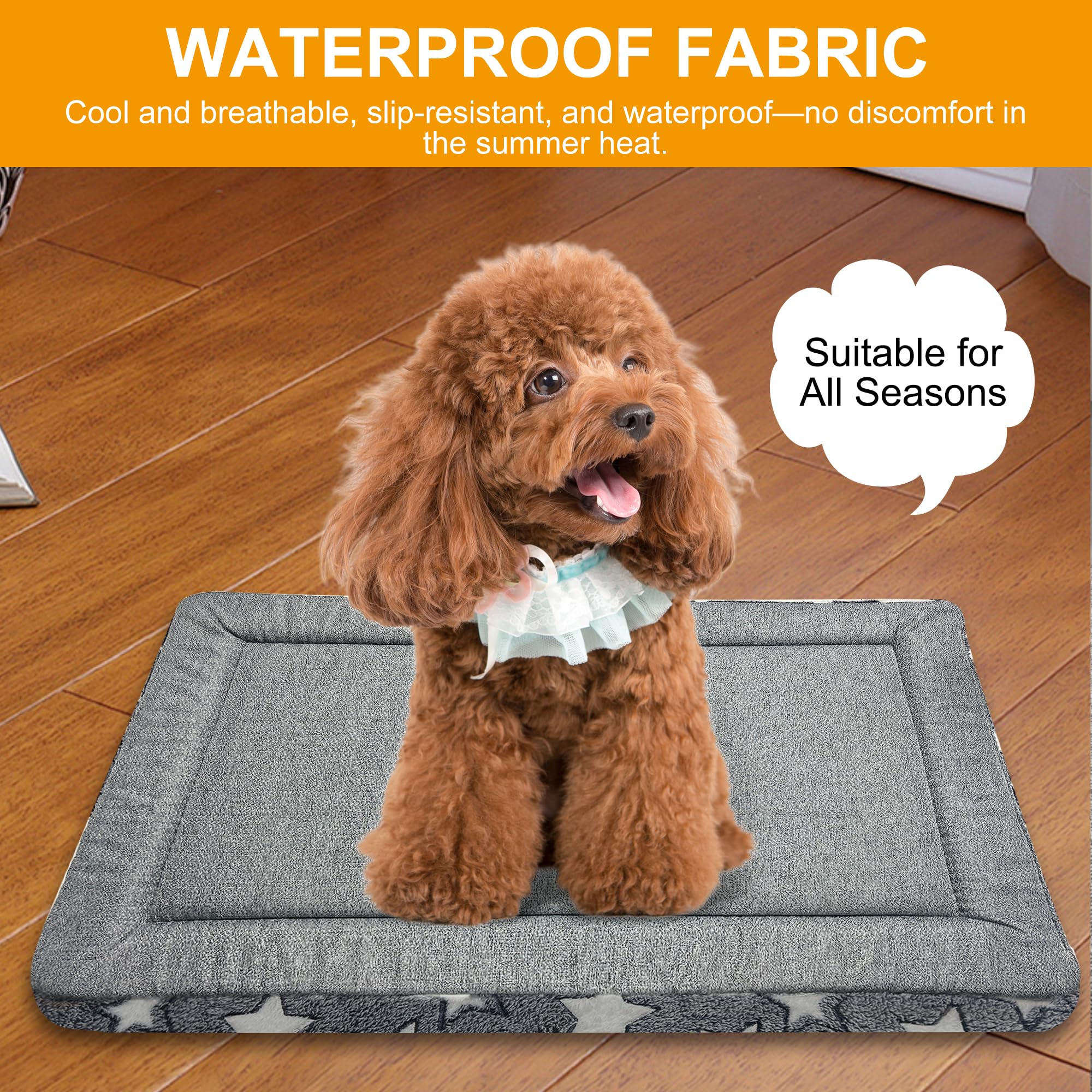 Medium Dog Beds For Travel - Rectangular, Plush Pads With Anti-Slip Bottom, Chew Resistant And Durable, Perfect For Crates Or Ho