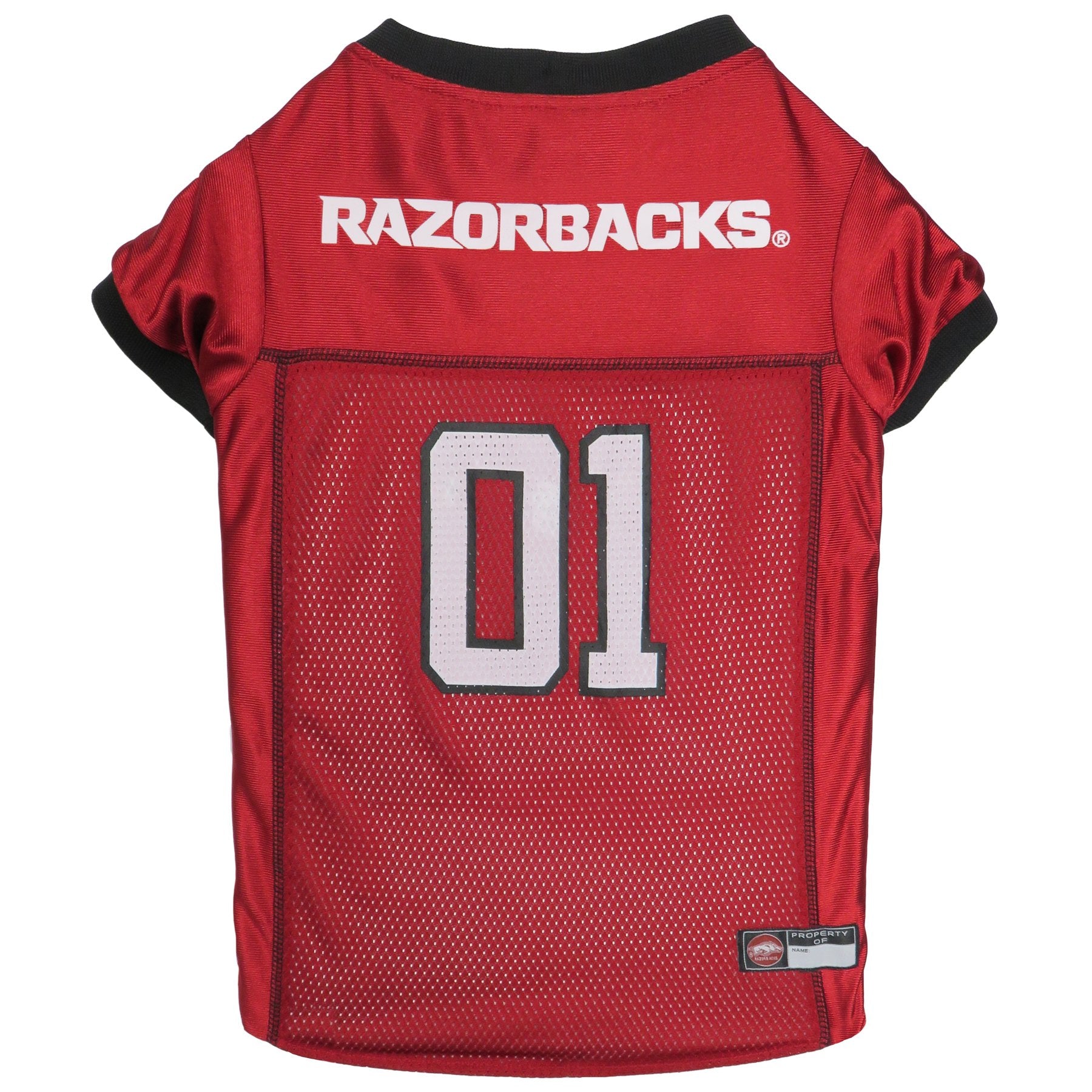 Pets First NCAA College Arkansas Razorbacks Mesh Jersey for DOGS & CATS, X-Large. Licensed Dog Jersey with your Favorite Footbal