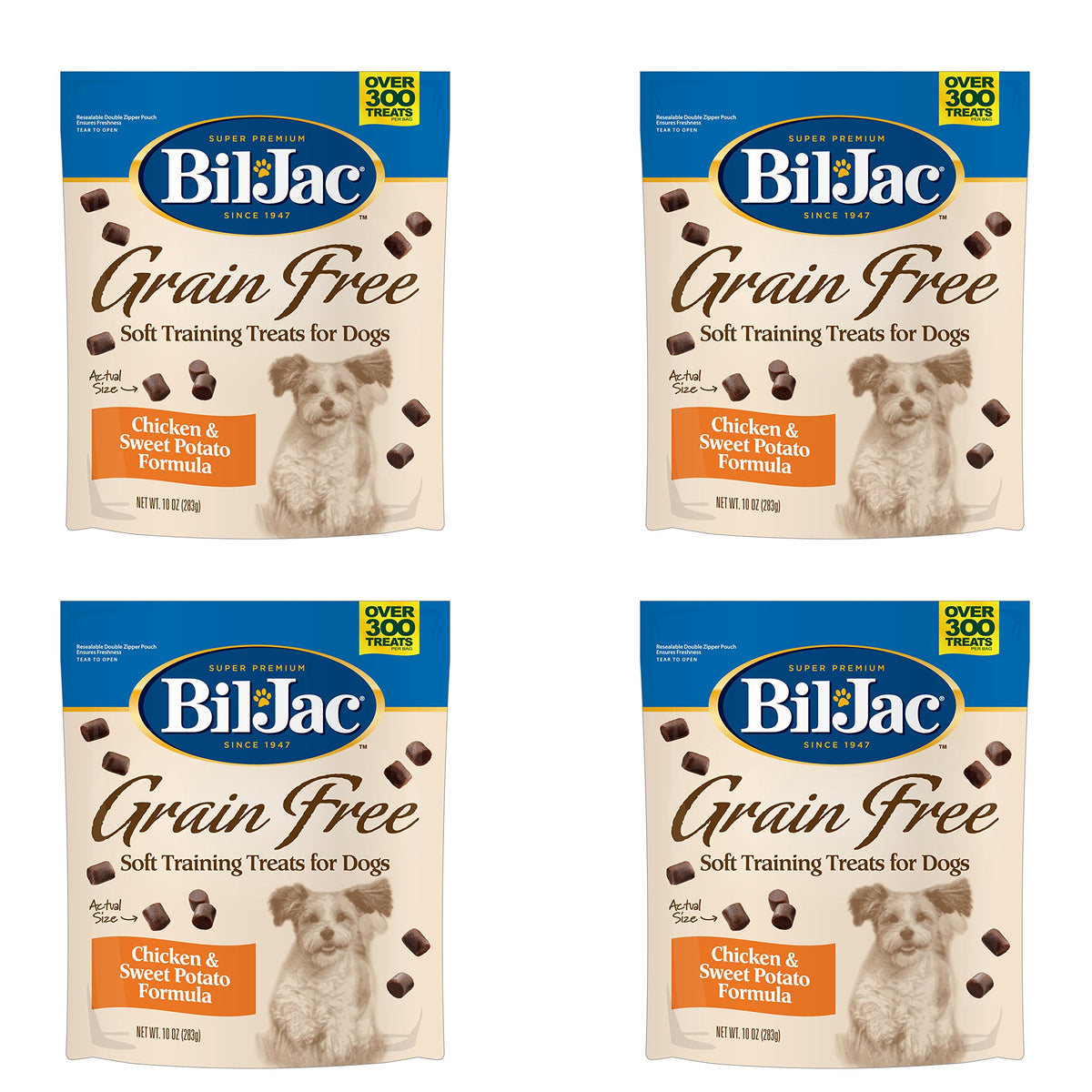 Bil-Jac Grain Free Soft Training Treats For Dogs - Chicken And Sweet Potato Formula - 10 Oz Packs