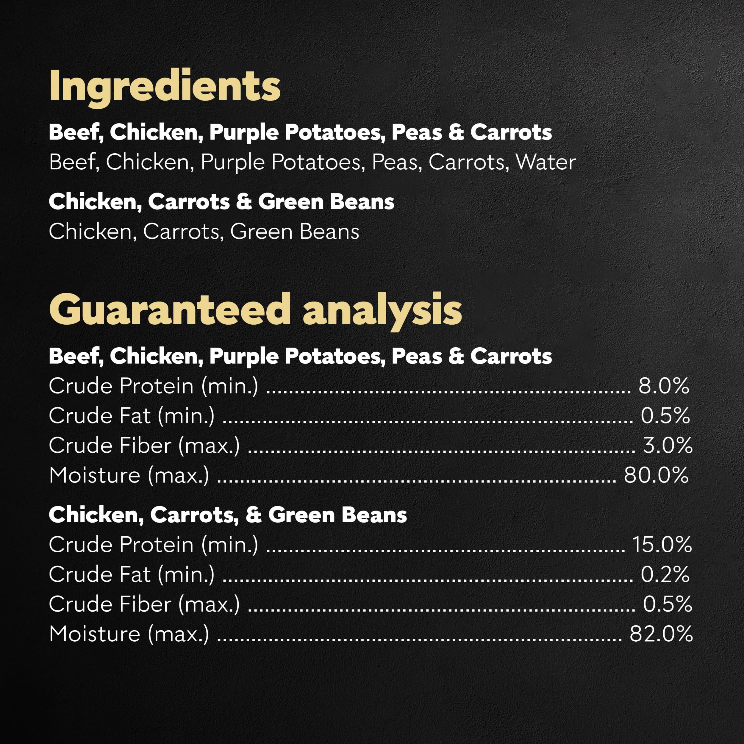 CESAR SIMPLY CRAFTED Adult Wet Dog Food Meal Topper, Chicken, Carrots & Green Beans and Beef, Chicken, Purple Potatoes, Peas & C
