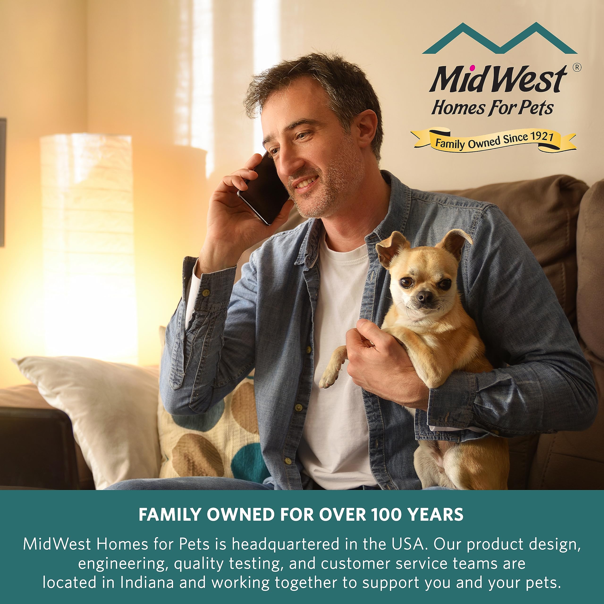 Midwest Homes For Pets 54L-Inch Gray Dog Bed Or Cat Bed W/ Comfortable Bolster | Ideal For Giant Dog Breeds (Great Dane / Mastiff) & Fits A 54-Inch Dog Crate