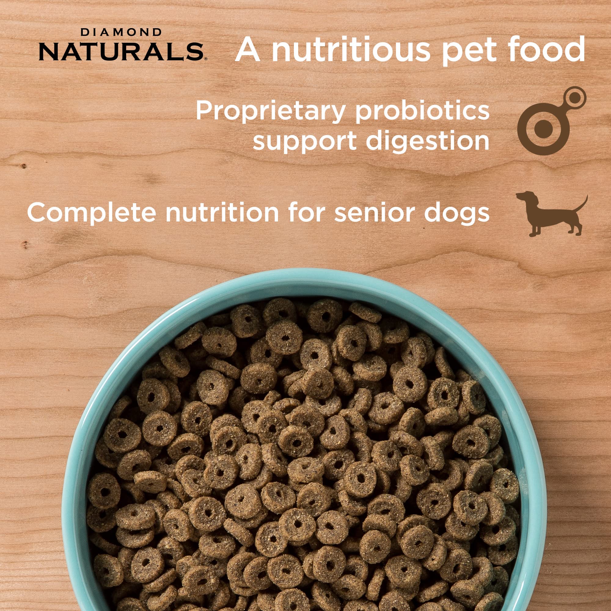 Diamond Naturals Senior Real Meat Recipe Premium Dry Dog Food With Real Cage Free Chicken 6lb