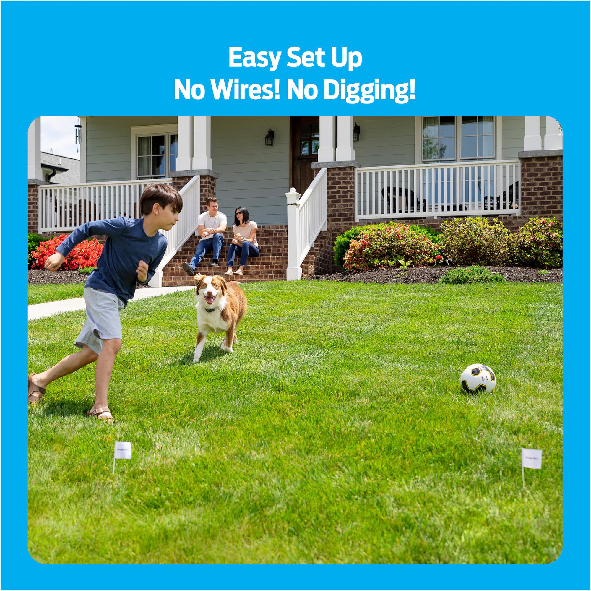 Premier Pet Wireless Dog Fence System - Circular Boundary, Adjustable Up To  Acre, Waterproof Collar With Tone And 5 Static Corr